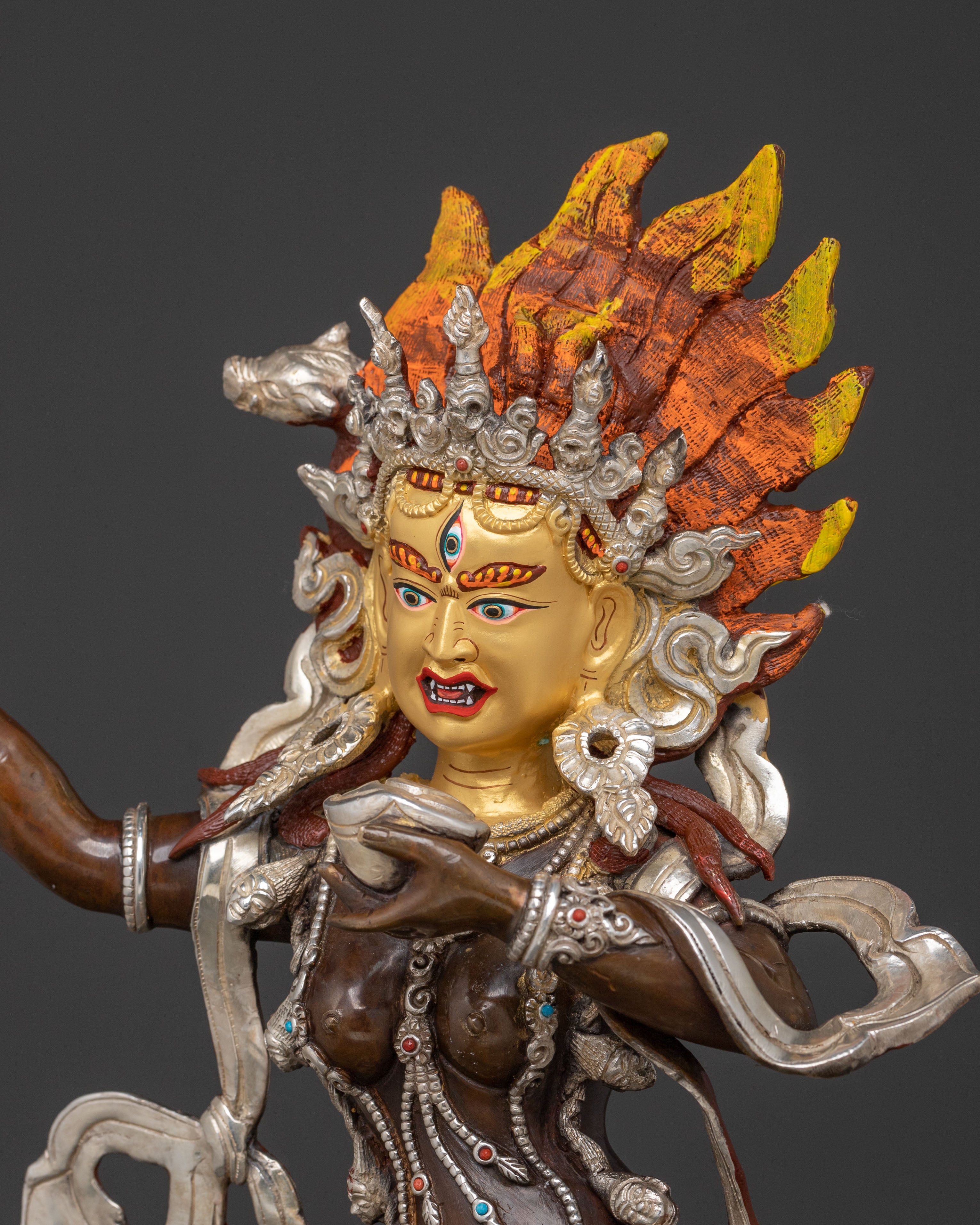 Handcrafted Dorje Phagmo Statue: Home Decor