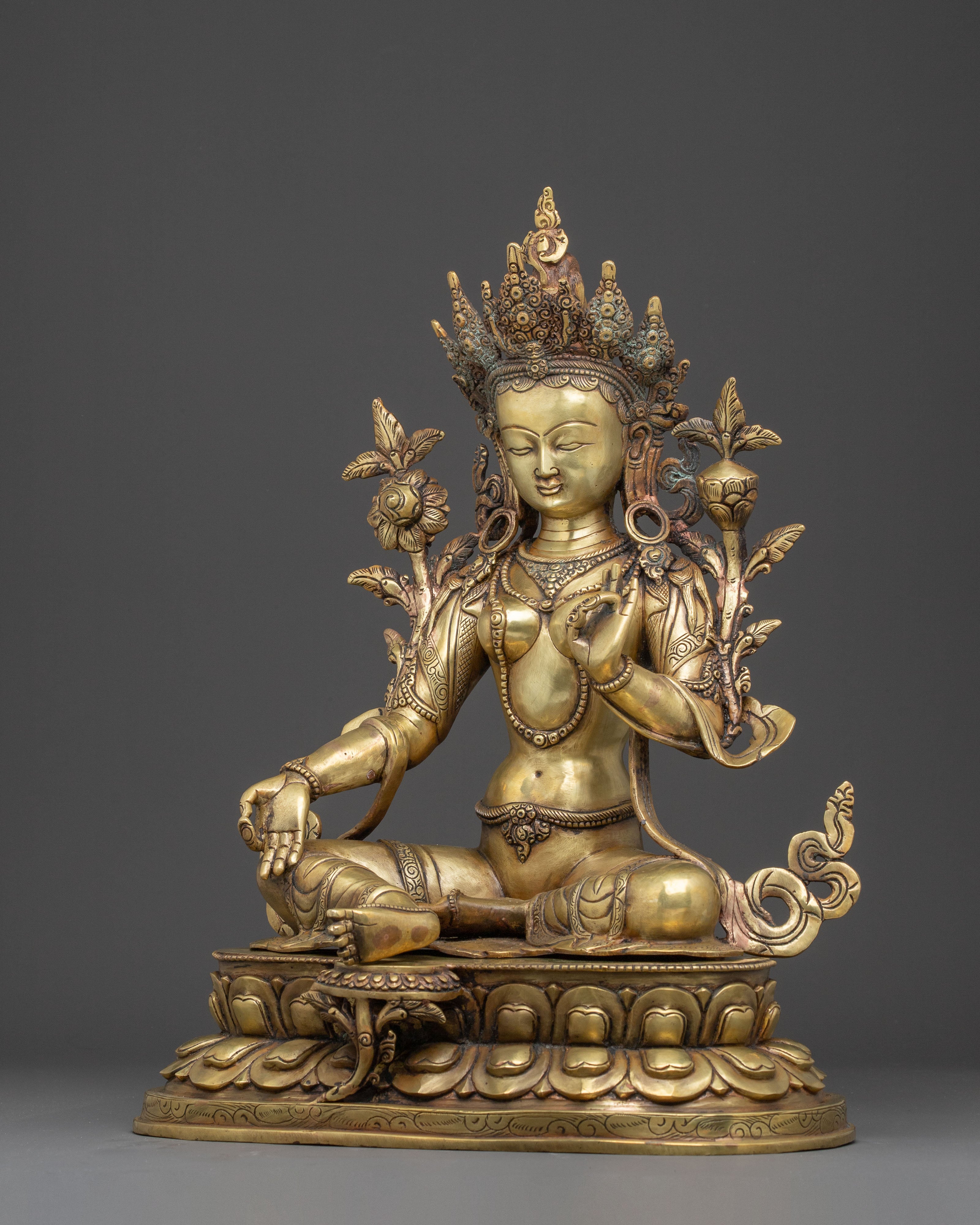Green Tara Statue: Embodiment of Enlightened Action