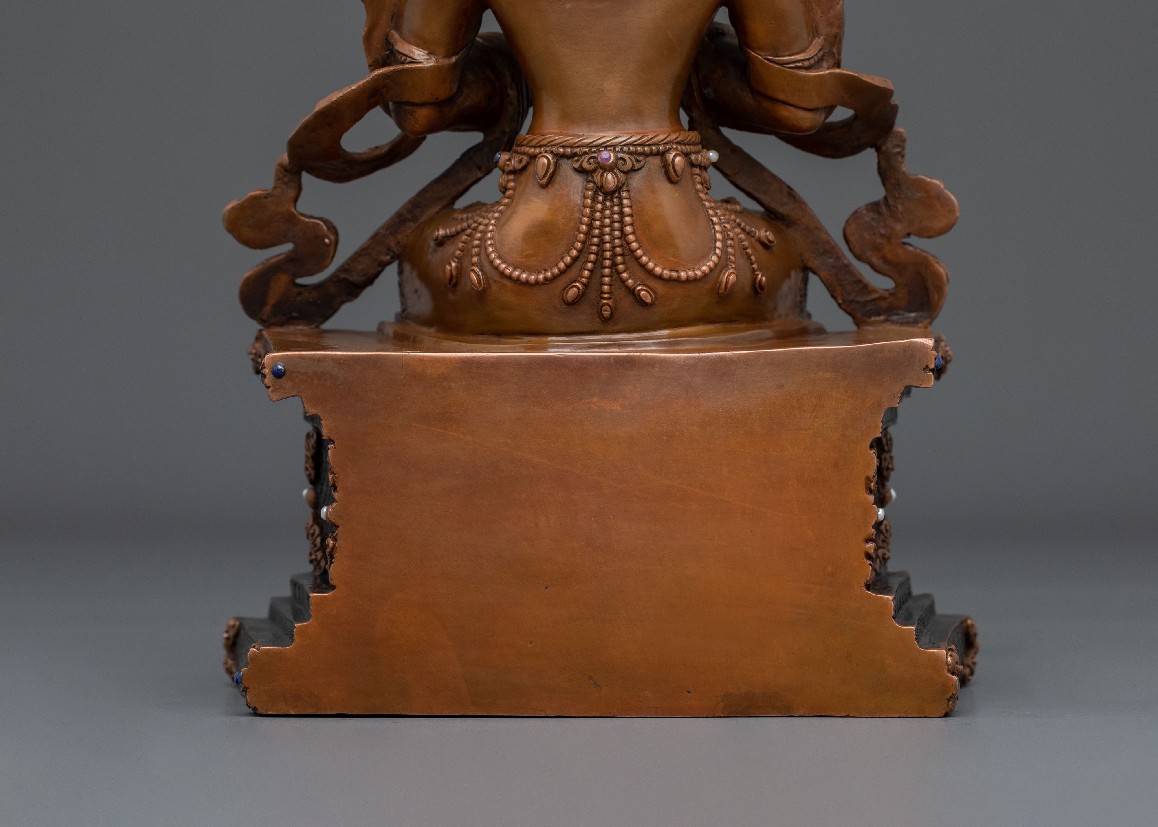Future Buddha Maitreya Oxidized Statue