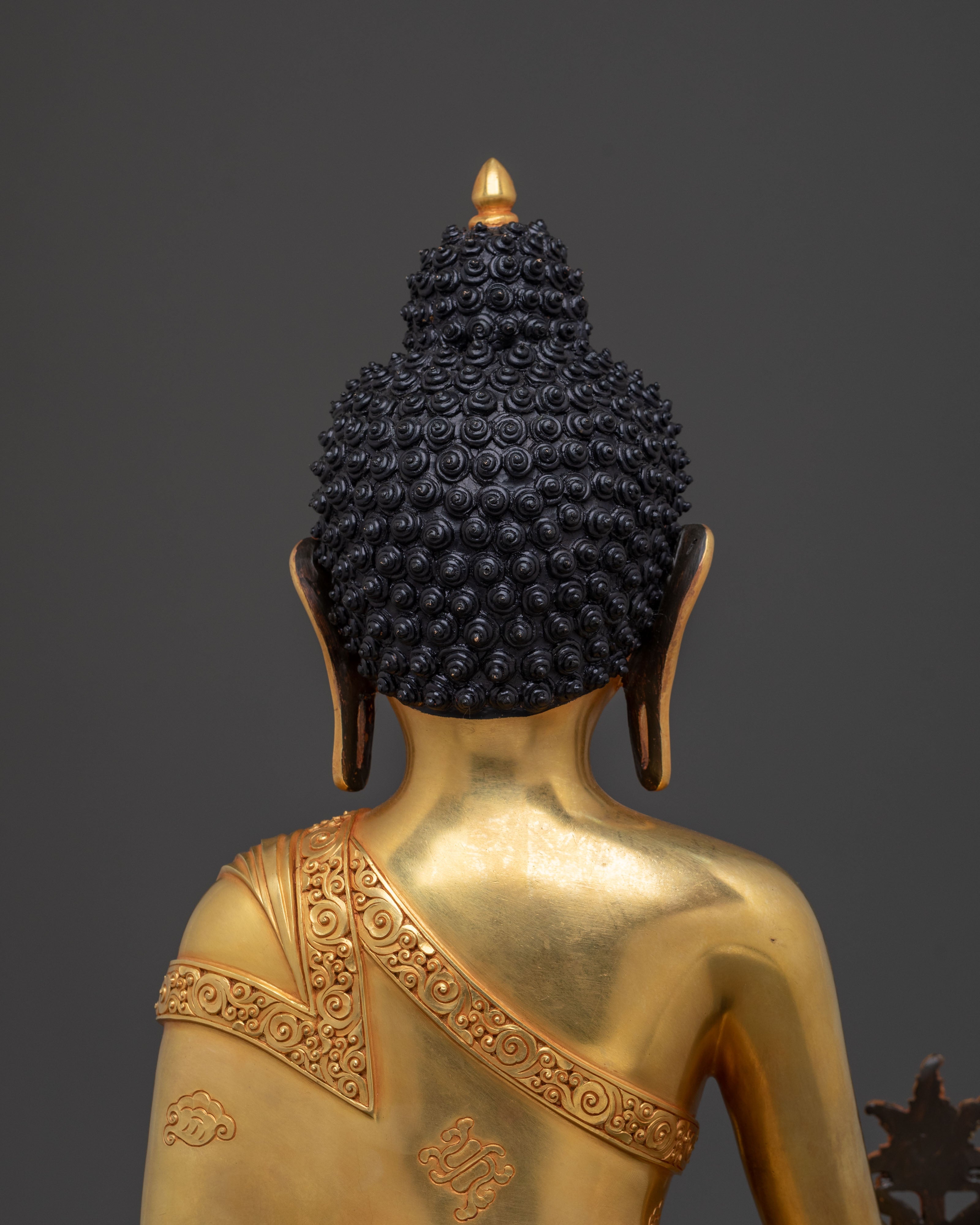 Handcrafted Medicine Buddha Spiritual Healing Statue | 24K Gold Gilding