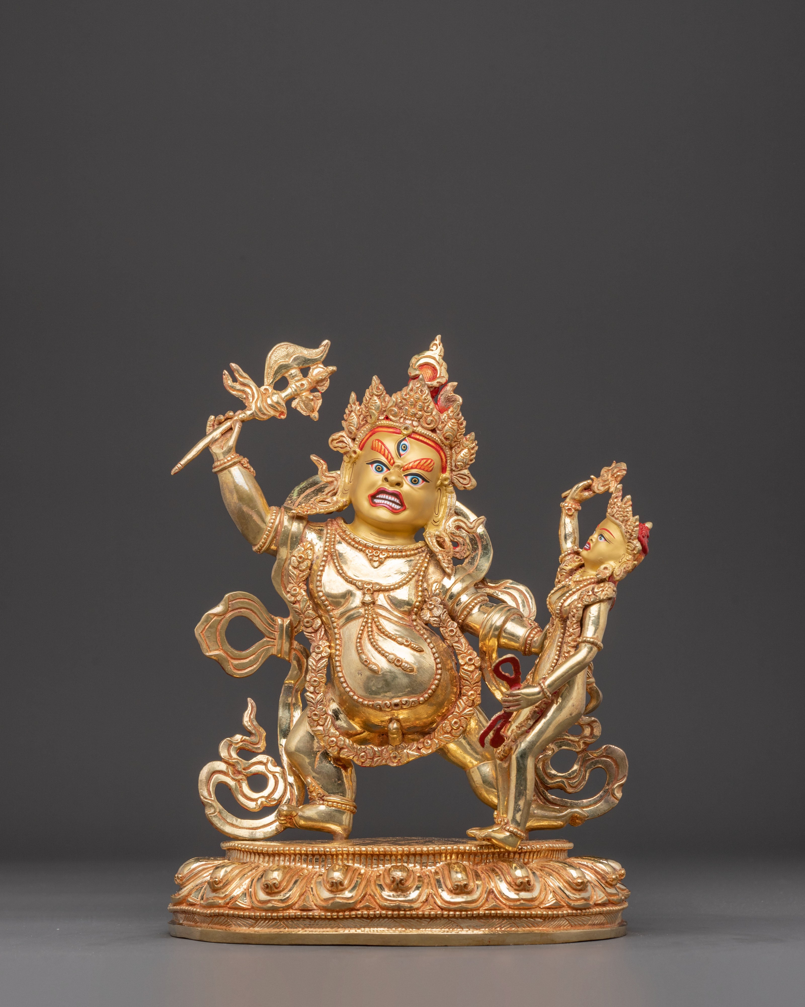 Handcrafted Bhairava And Shakti Statue Set | Tantric Protector Deities