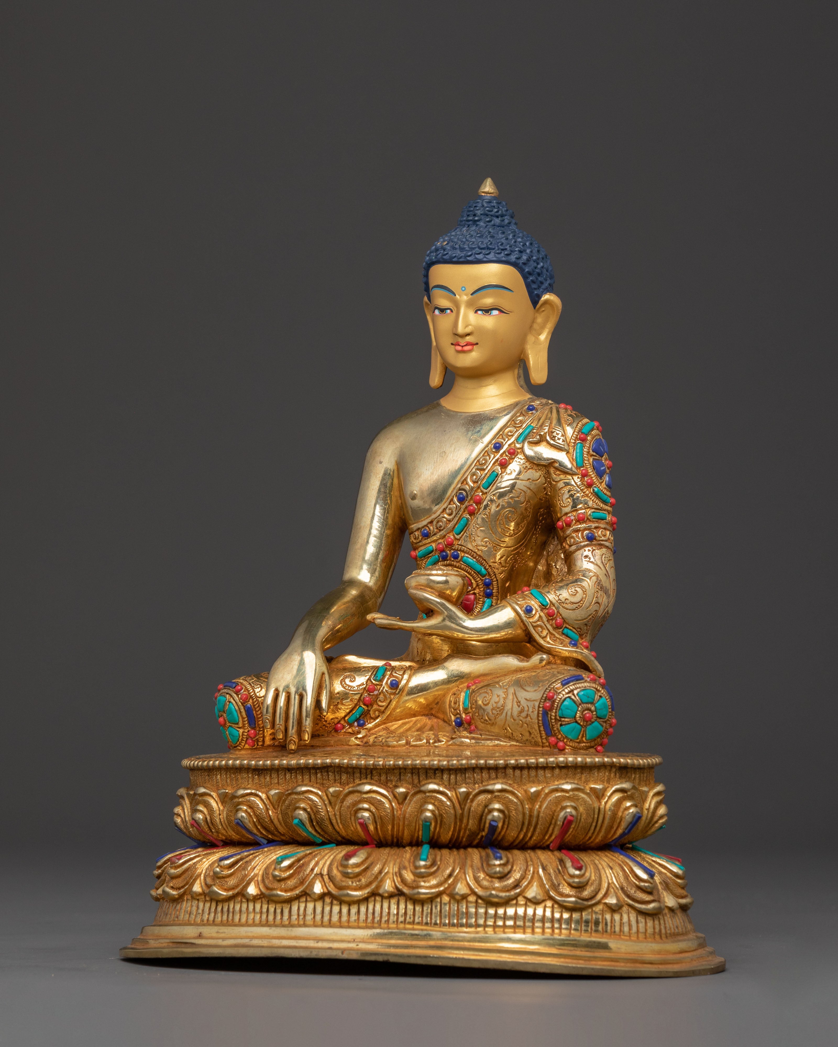 Divine Shakyamuni Buddha Blessing Statue – Handcrafted Serenity