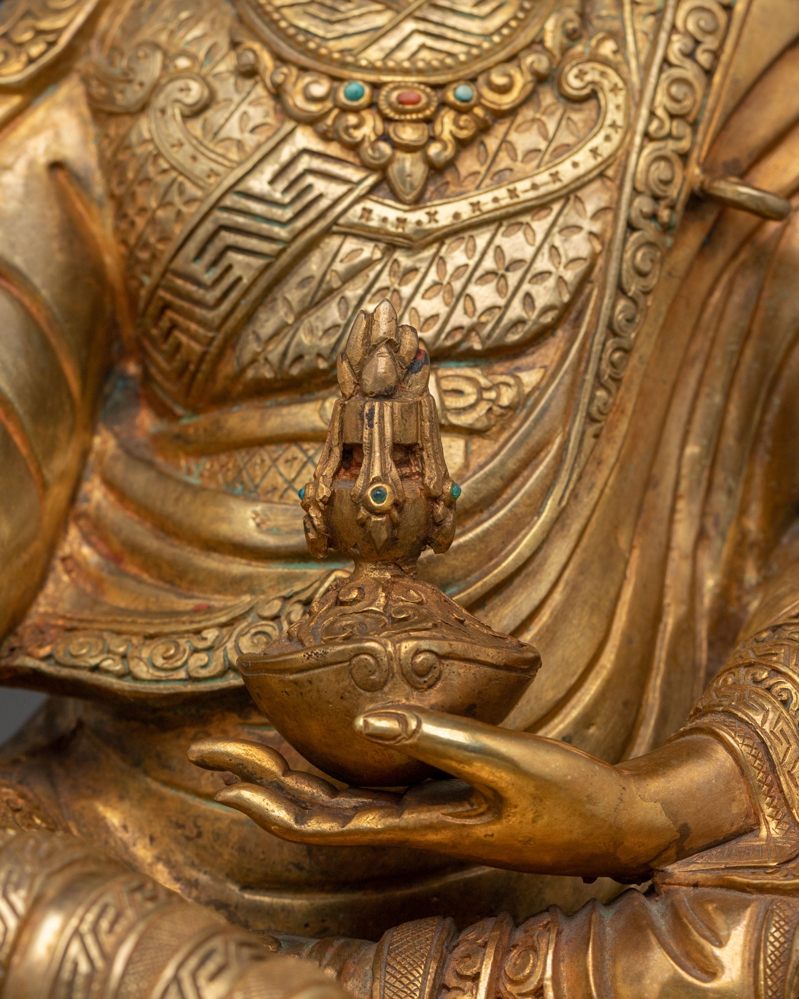 Himalayan Guru Rinpoche Statue for Buddhist Altar