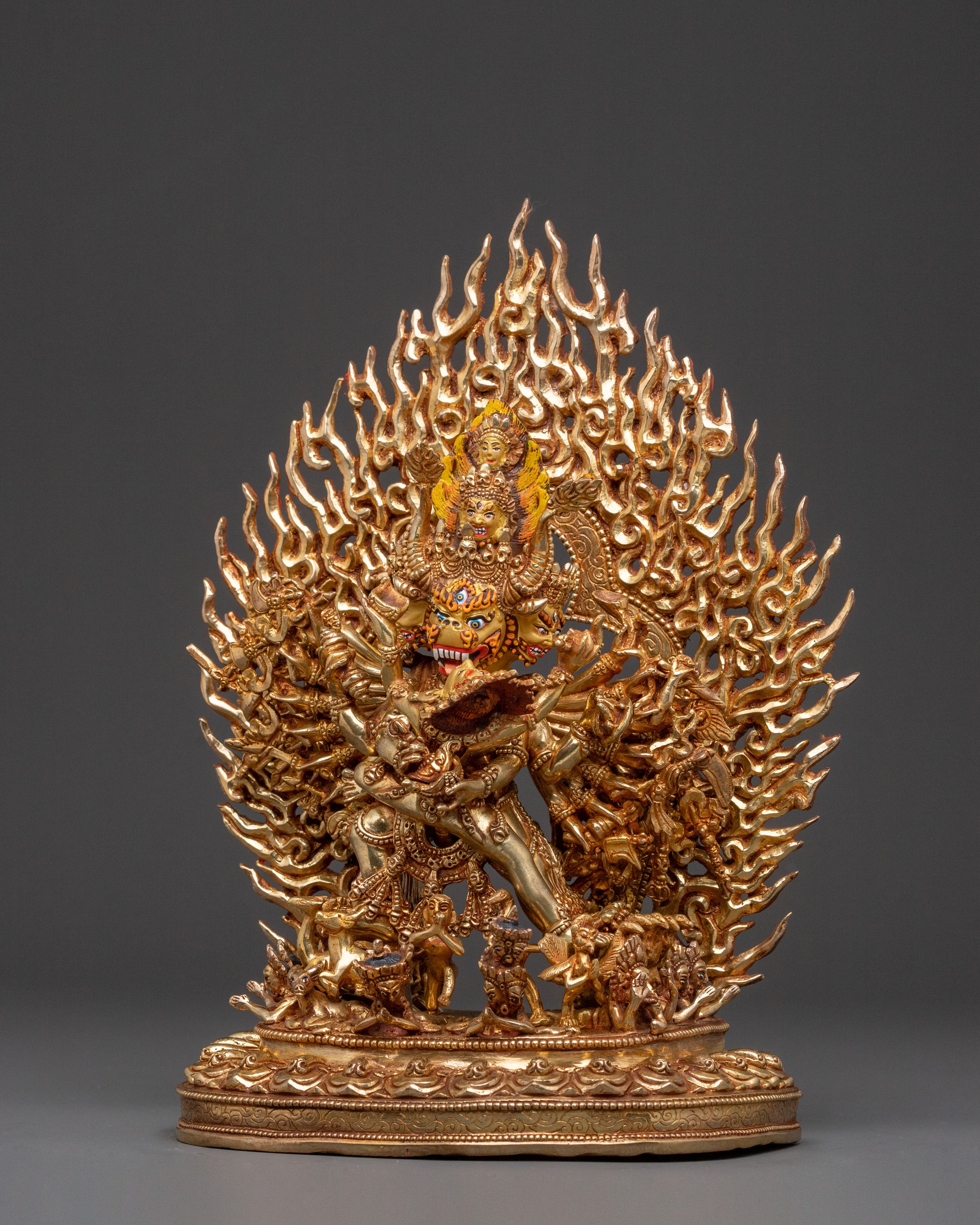 Destroyer of Death Yamantaka Statue – Handcrafted Copper Masterpiece