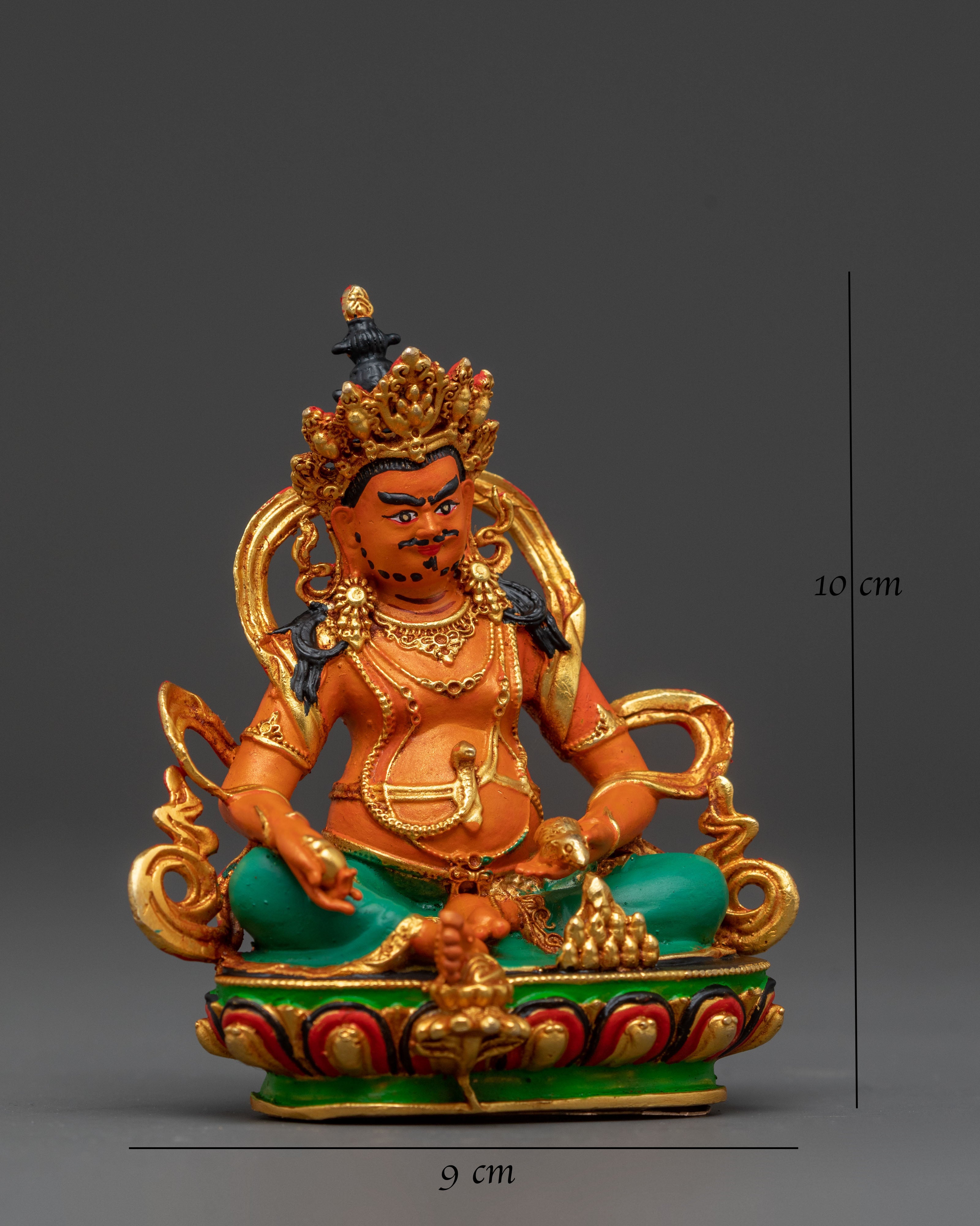 Copper Statue of Wealth Deity Dzambhala – Handcrafted Serenity