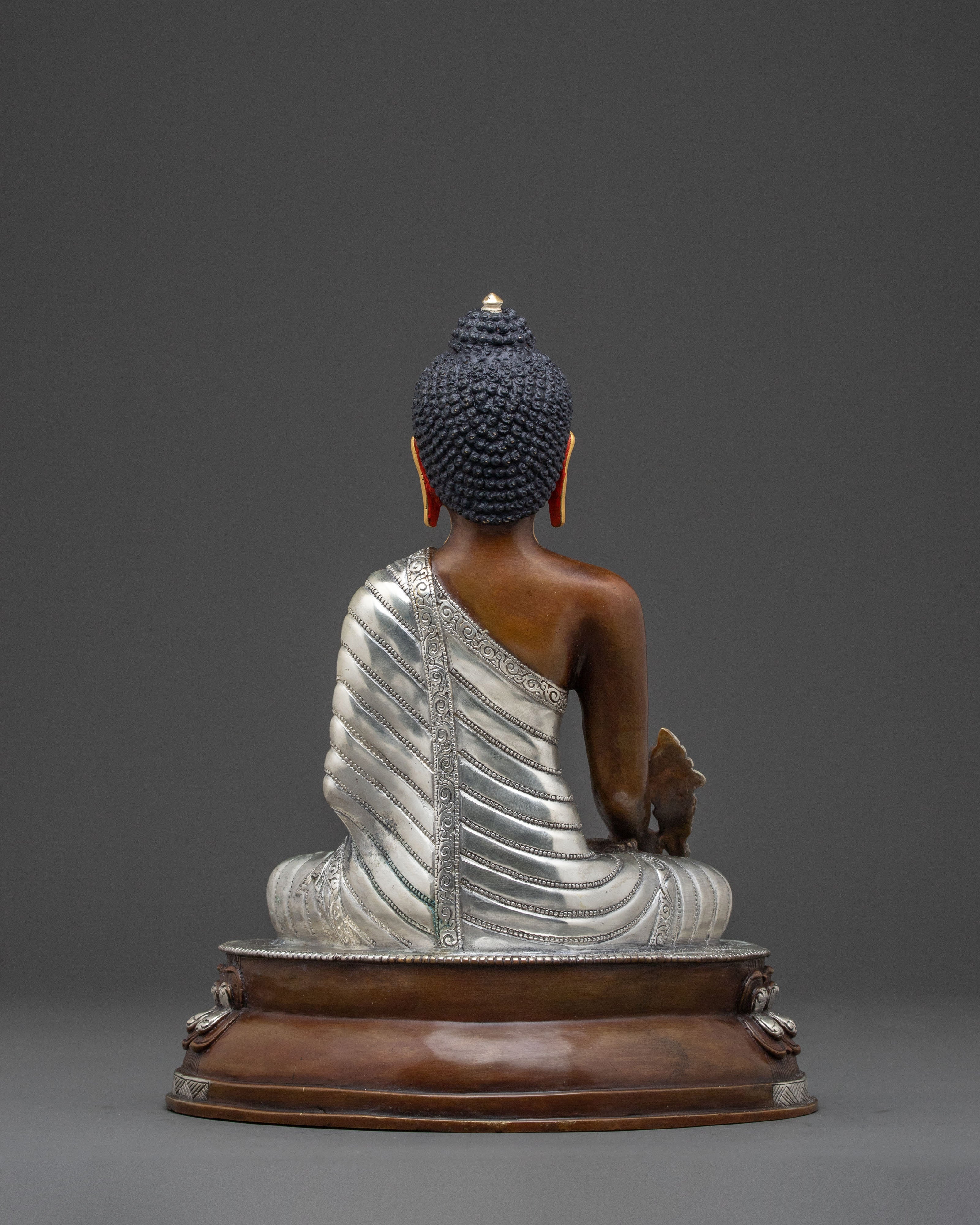 Medicine Buddha Statue – Oxidized Copper & 24K Gold