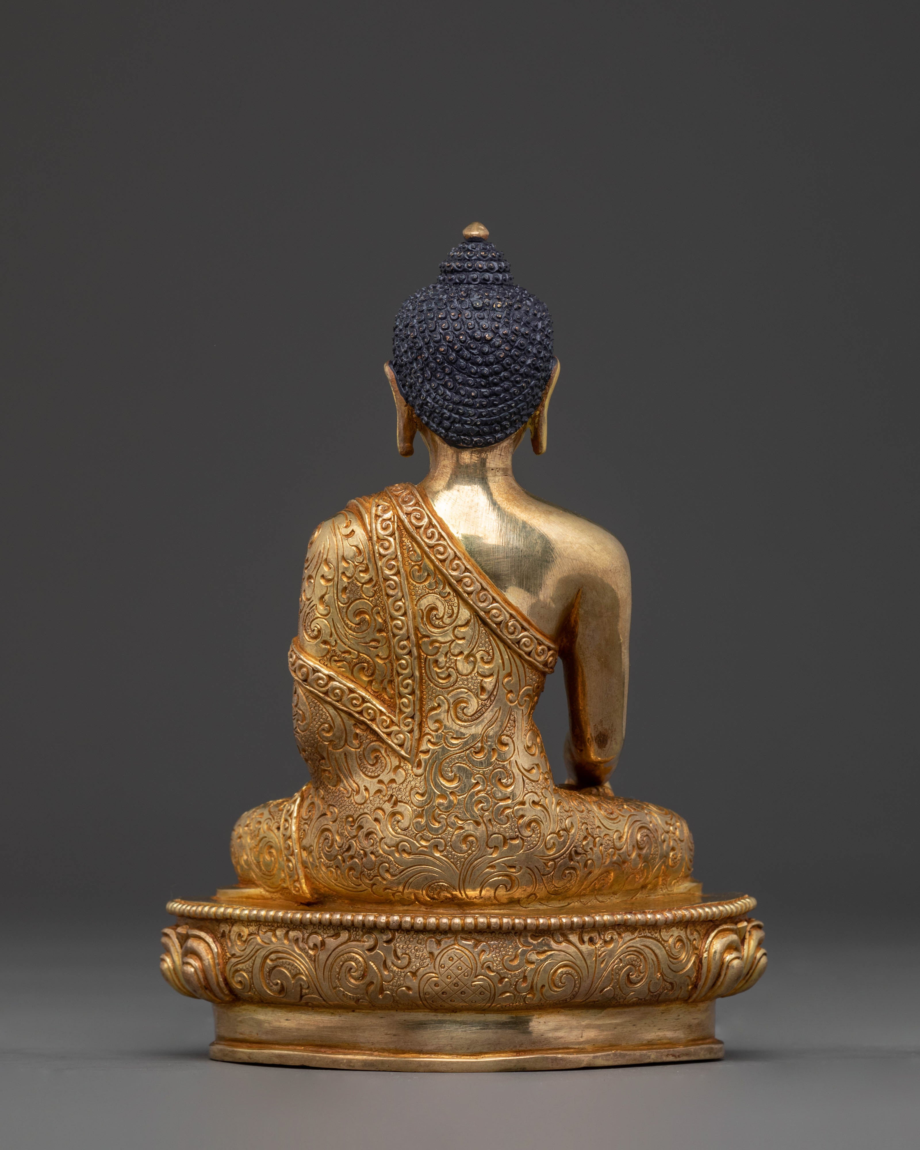 Sacred Statue of Buddha Shakyamuni – 24K Gold Gilded Statue
