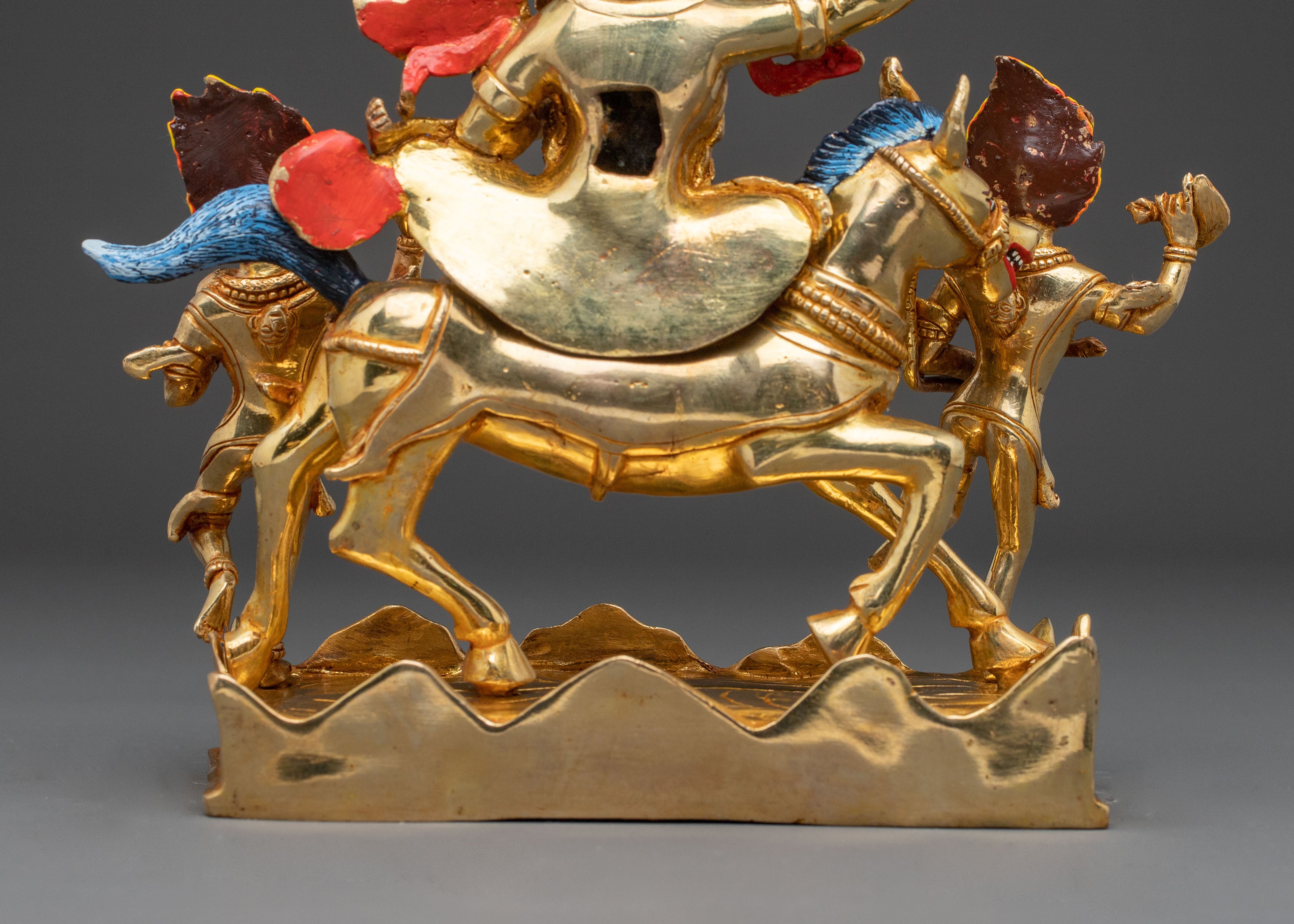 Wrathful Protectress Palden Lhamo Statue | 24K Gold Gilded