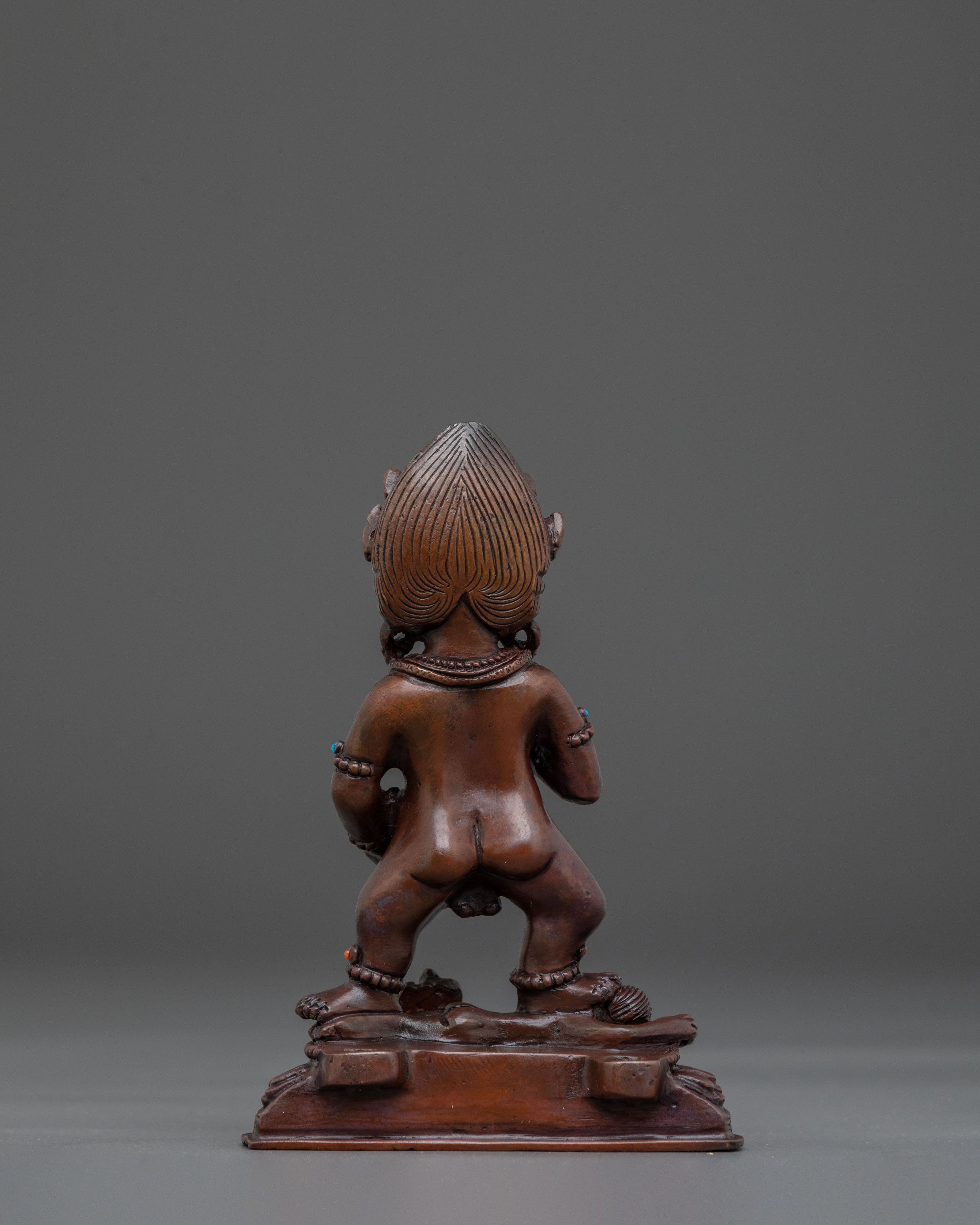 Handmade Black Dzambhala Sculpture | Home Decor