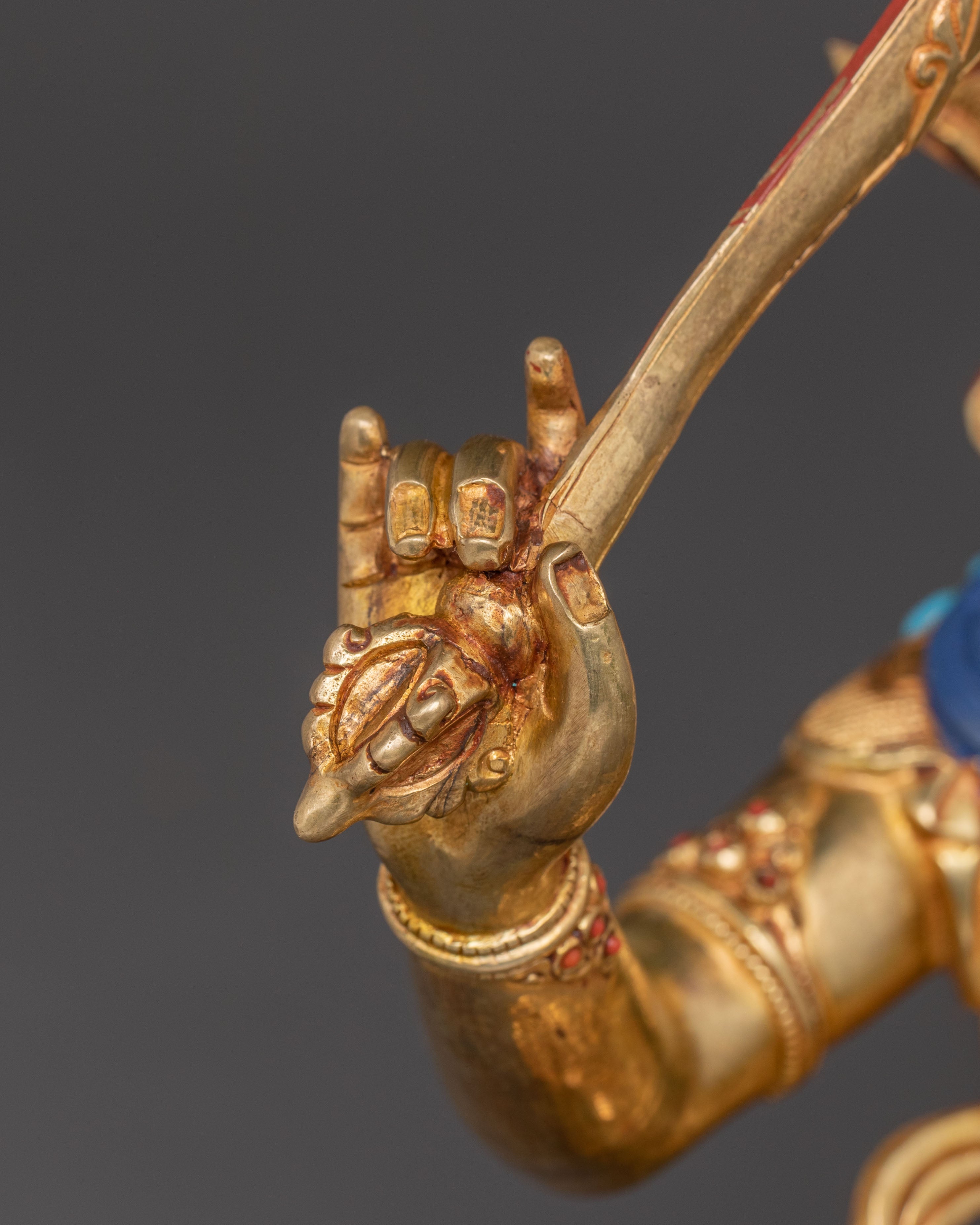 Exquisite Wisdom and Intellect Bodhisattva Manjushri Statue – Crystal & 24K Gold Statue