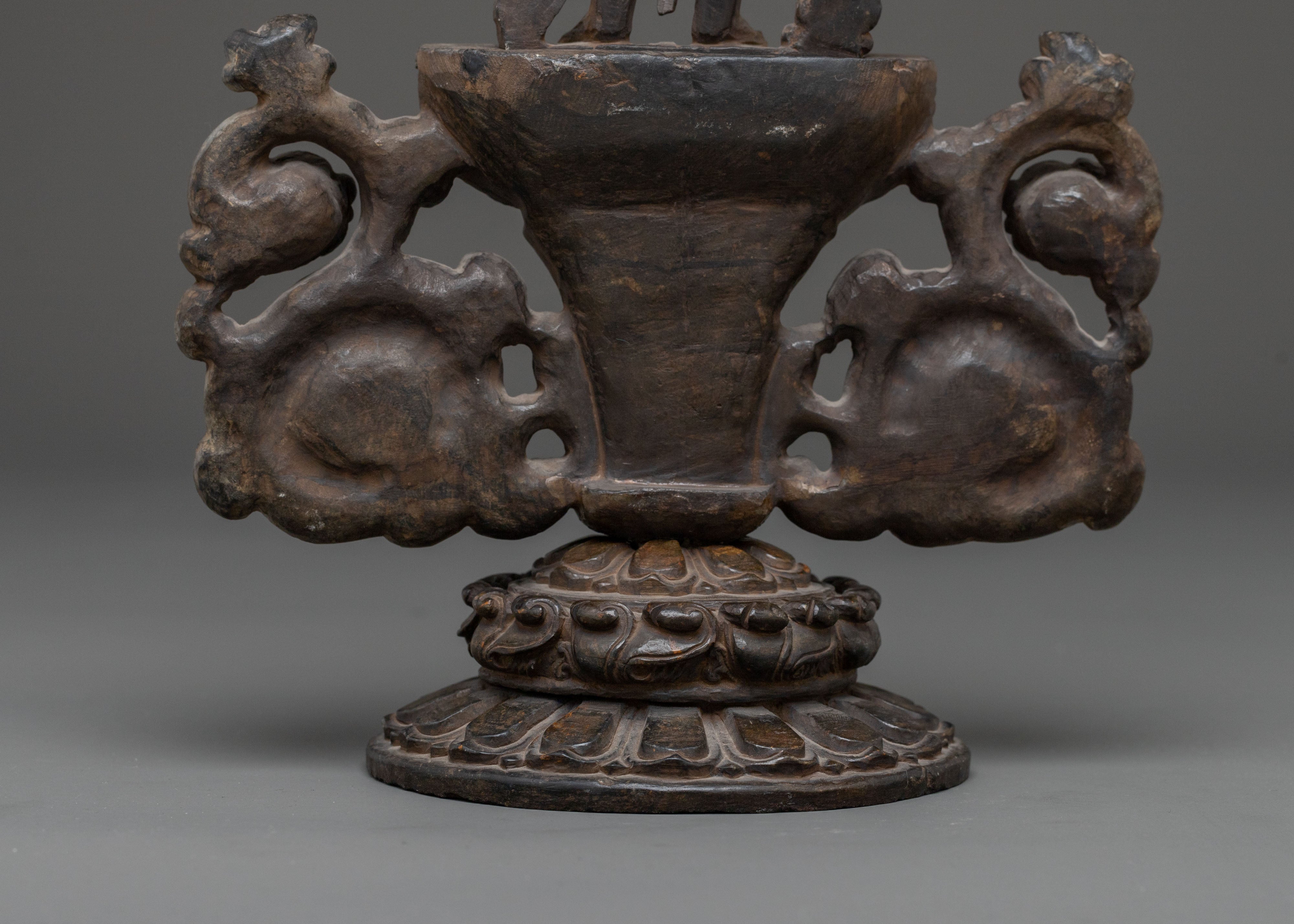 Padmapani Sacred Statue | Black Stone Body