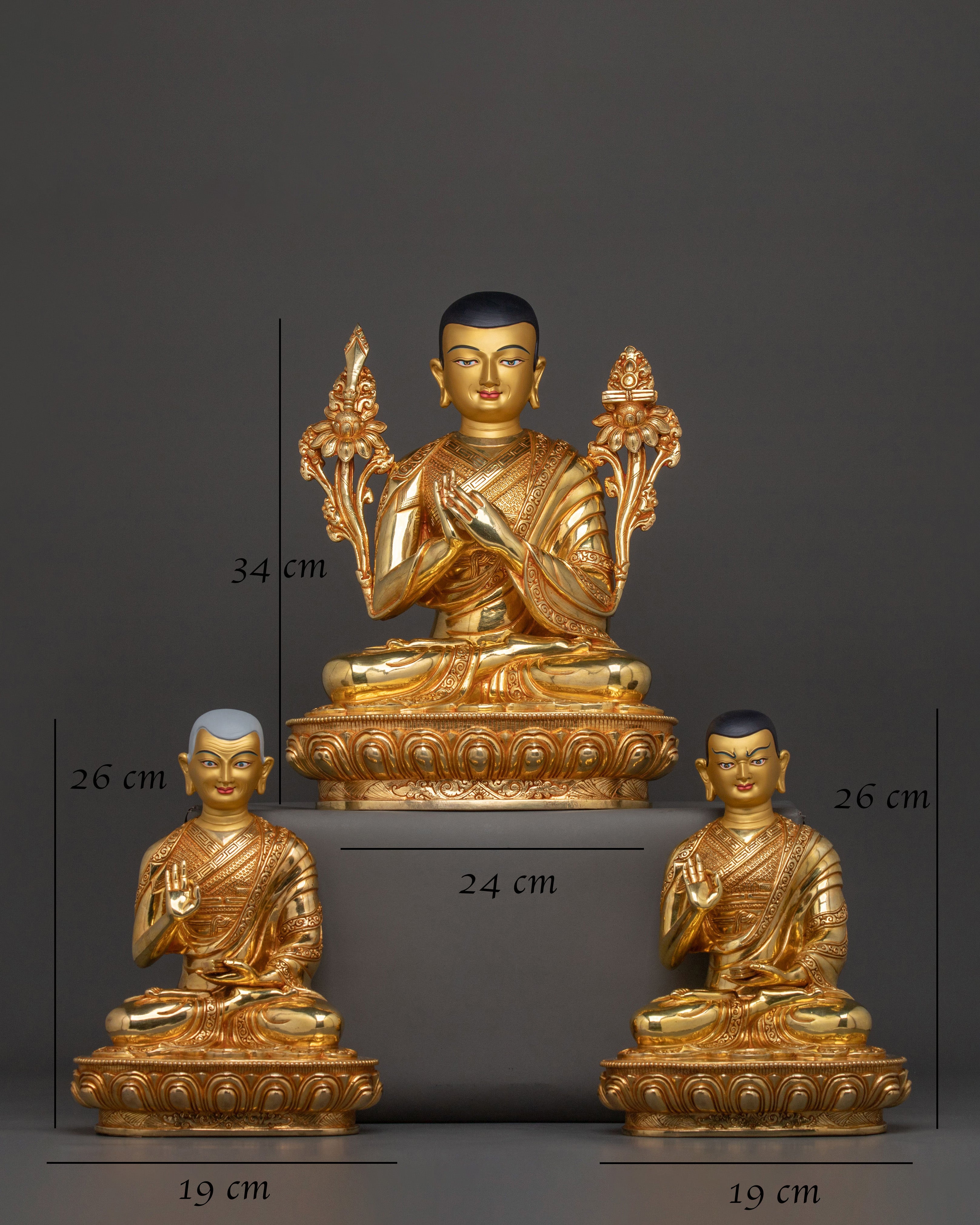 Tsongkhapa Sculpture with Disciples | Home Decor