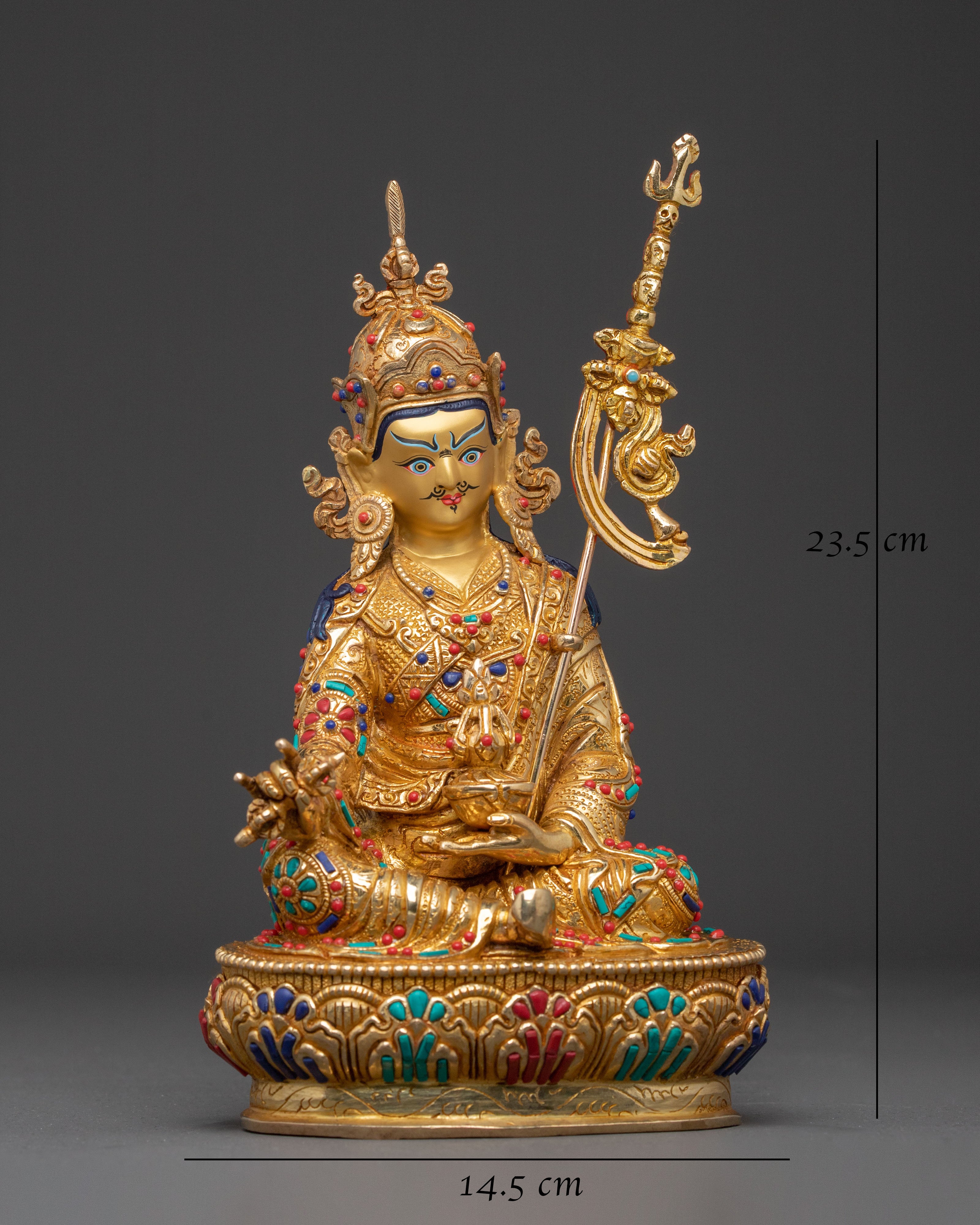 Guru Rinpoche Copper Sculpture | Symbol of Wisdom & Protection