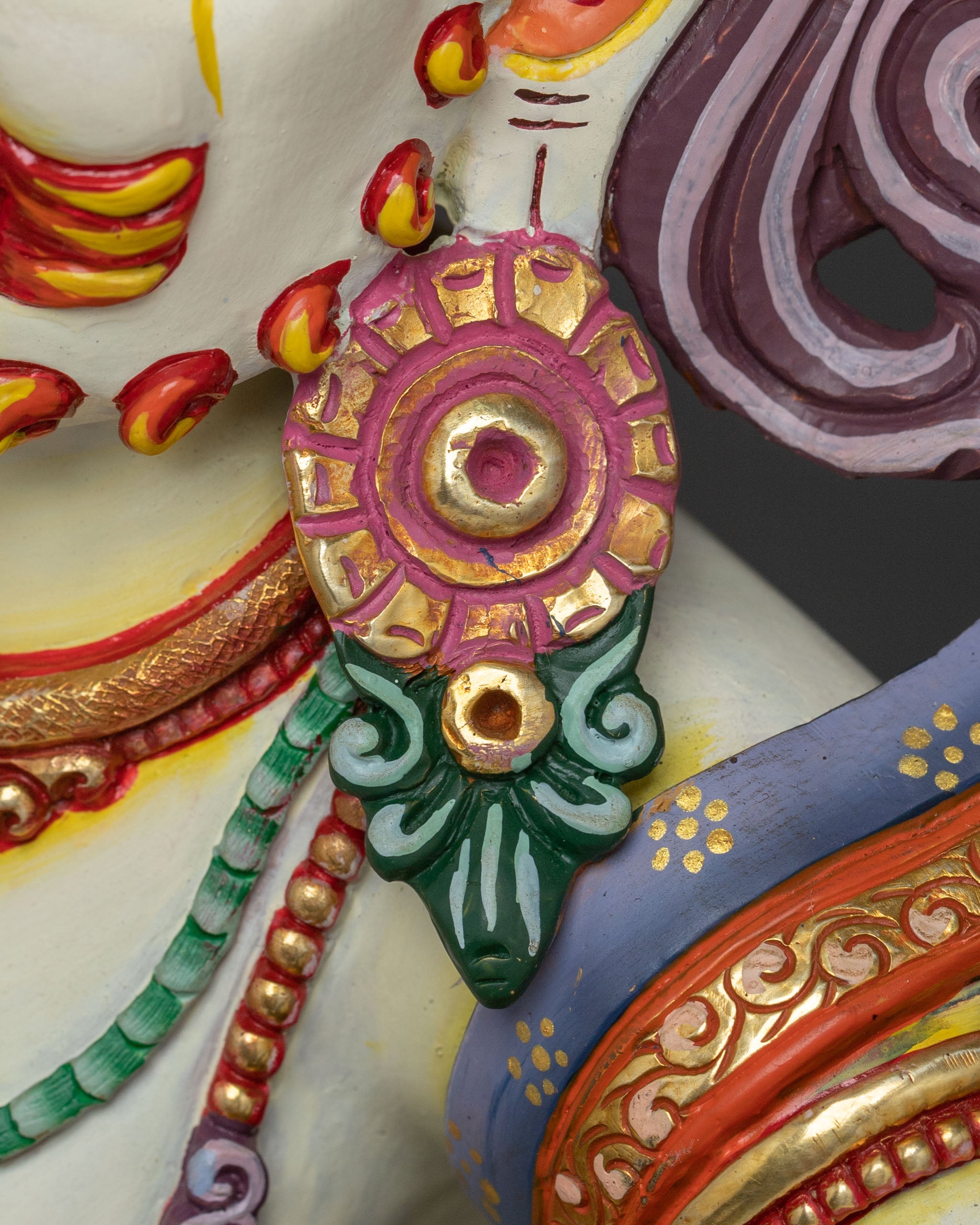 White Dzambhala Sacred Figurine | Symbol of Prosperity