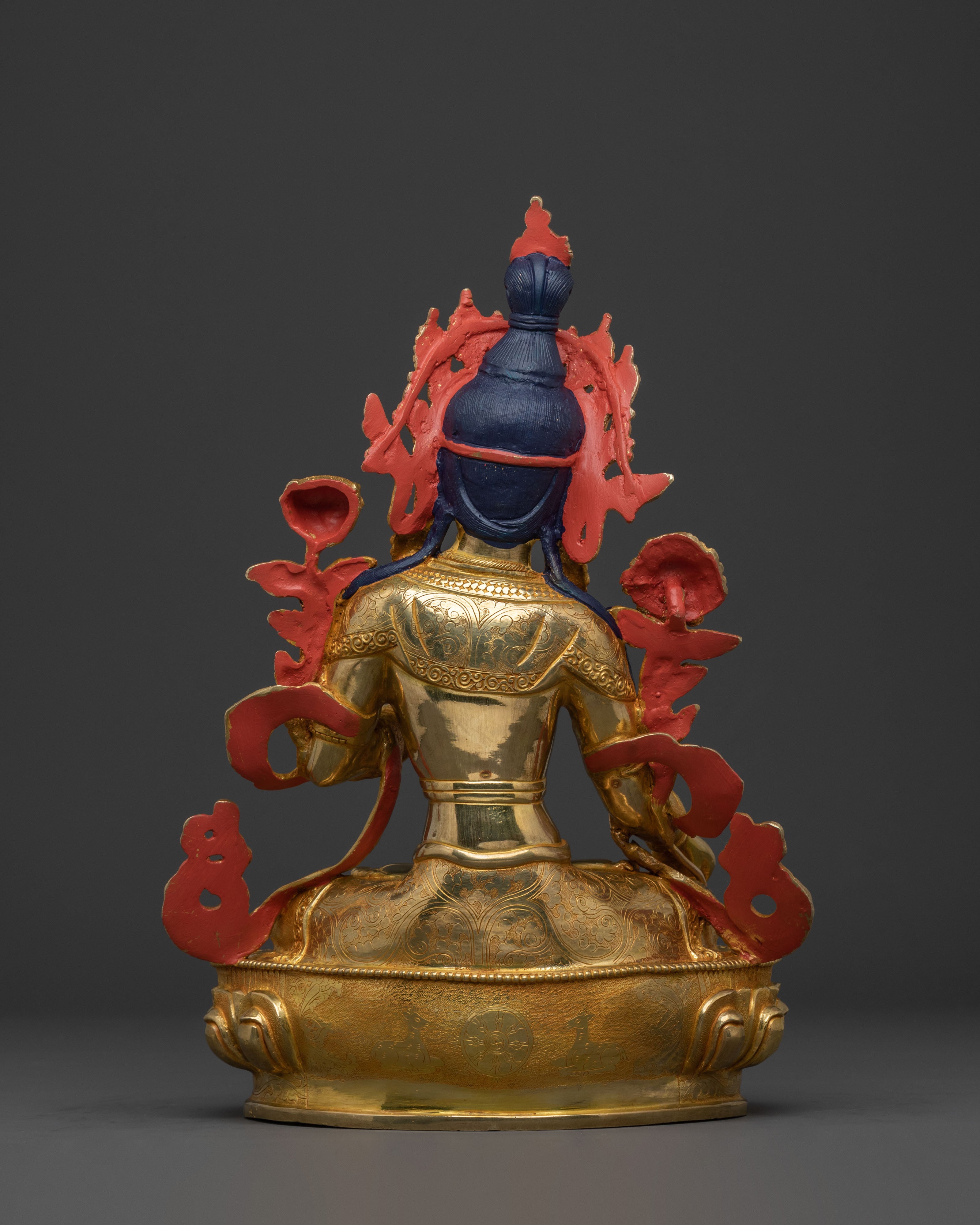 Handcrafted White Tara Golden Statue | Tibetan Deity