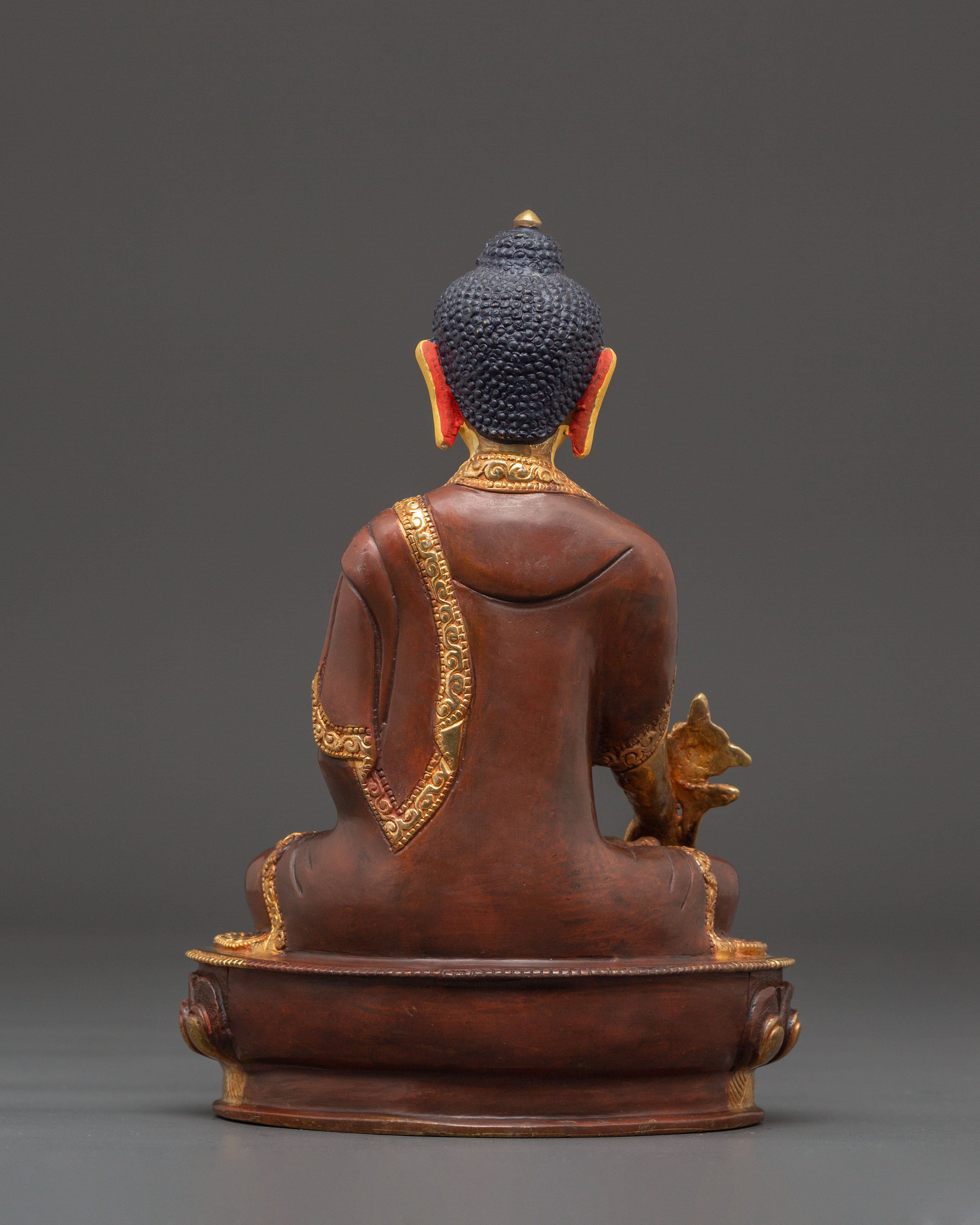 24K Gold Glided Statue Of Healing Buddha | Peaceful Statue