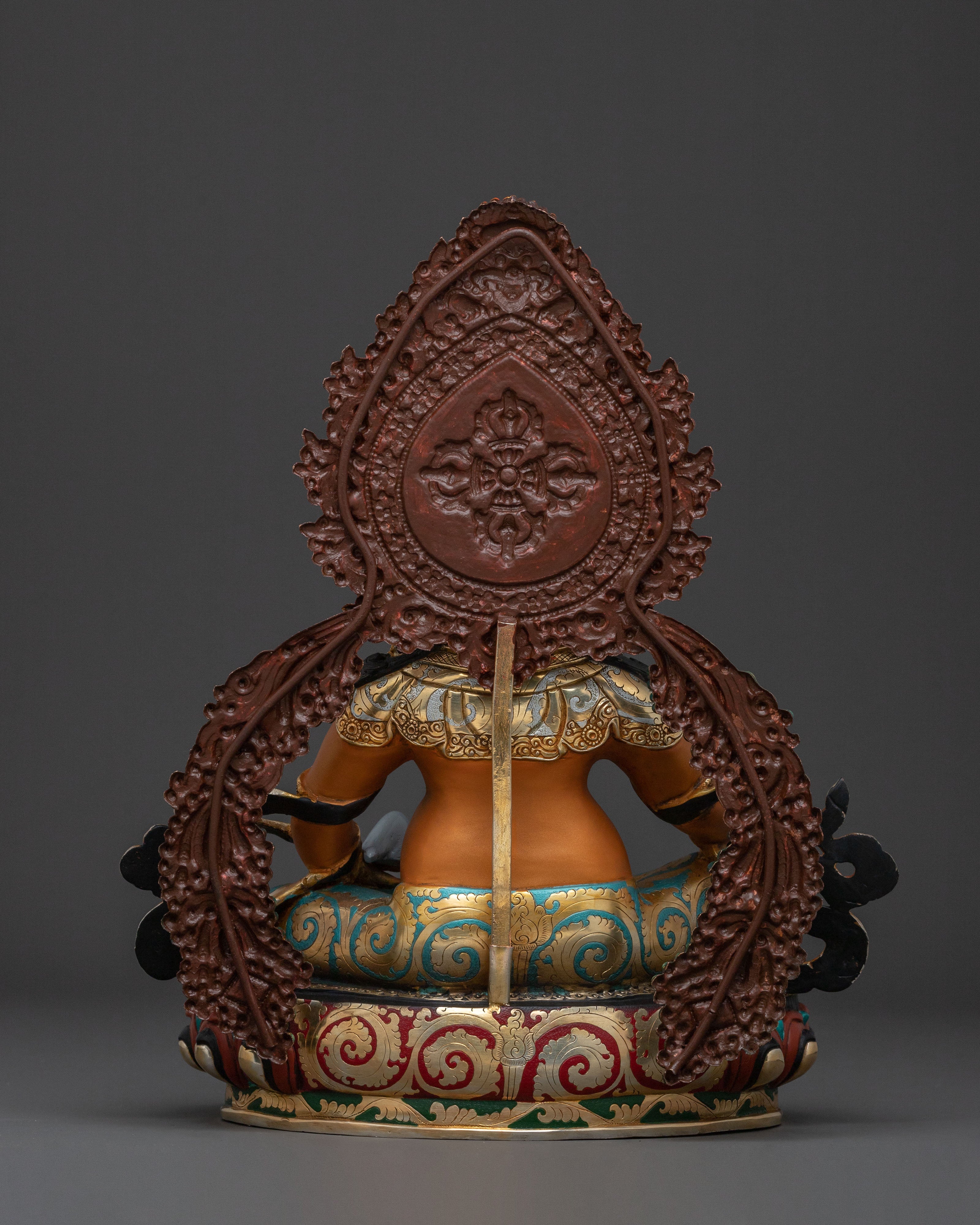 Dzambhala God of Wealth Handcrafted Statue — Gilded Copper Masterpiece