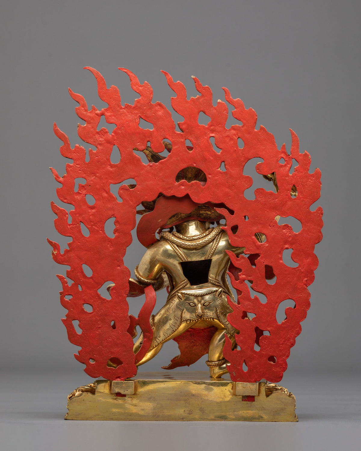 Sacred Bodhisattva Vajrapani Golden Sculpture | 24K Gold Gilded