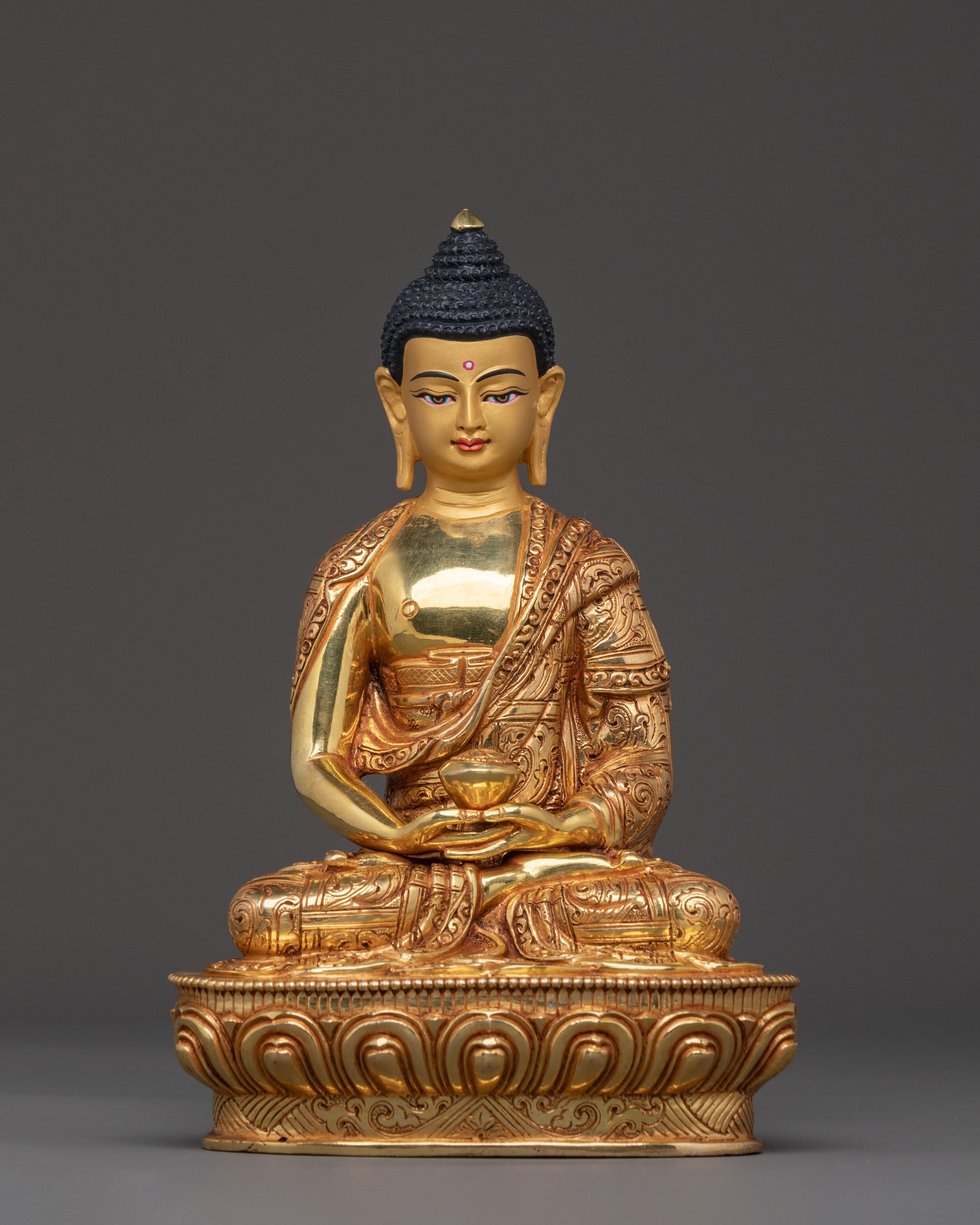 Spiritual Three Buddhas Golden Statue Set