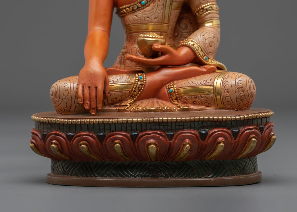 Shakyamuni Buddha Sacred Buddhist Rupa in 24K Gold