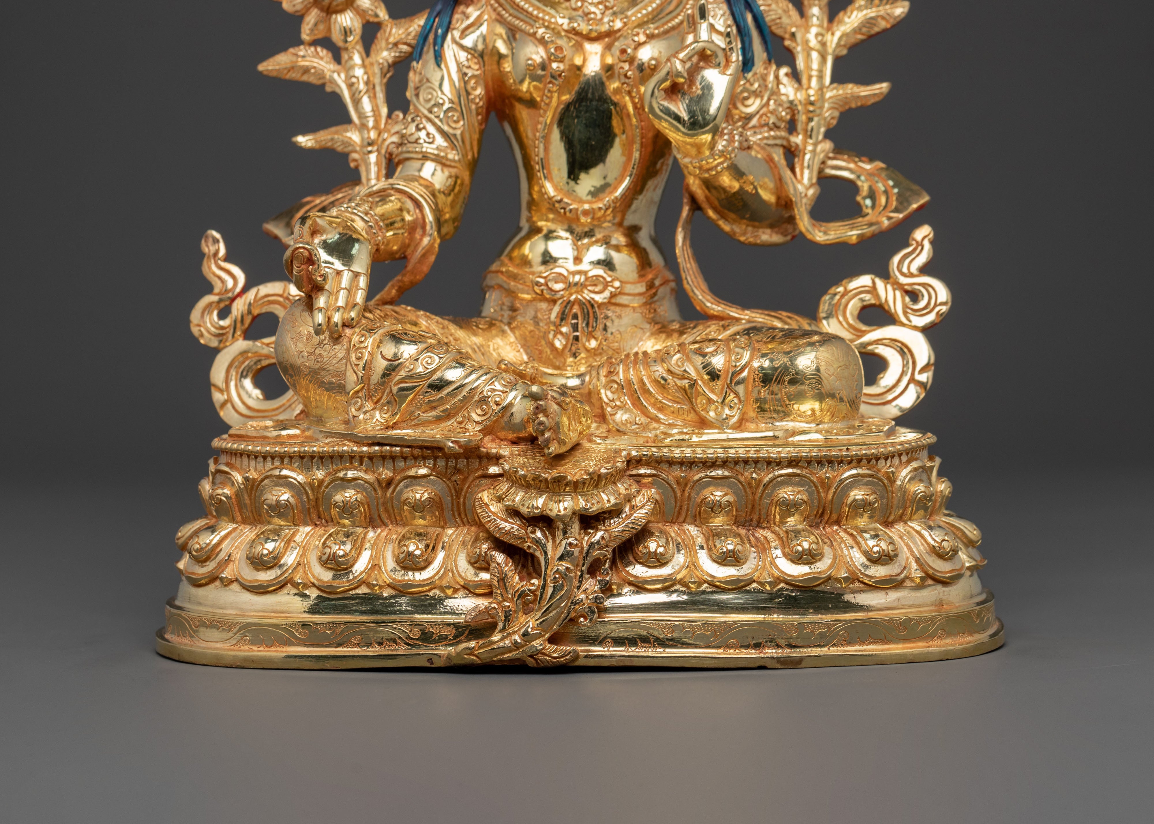 Mother Green Tara Peaceful Statue | Sacred Himalayan Buddhist Art