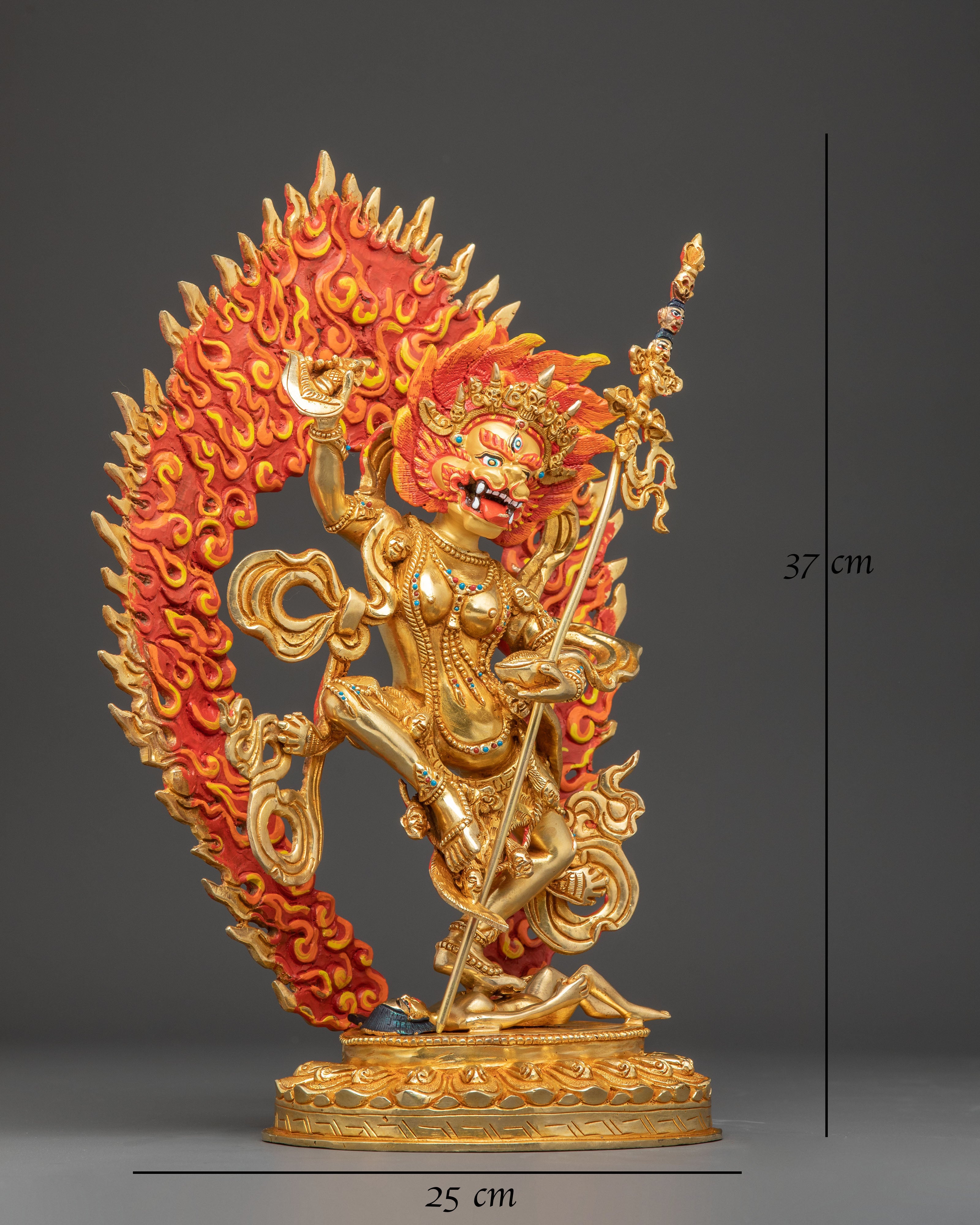 Simha Mukha Statue: Lion-Faced Dakini