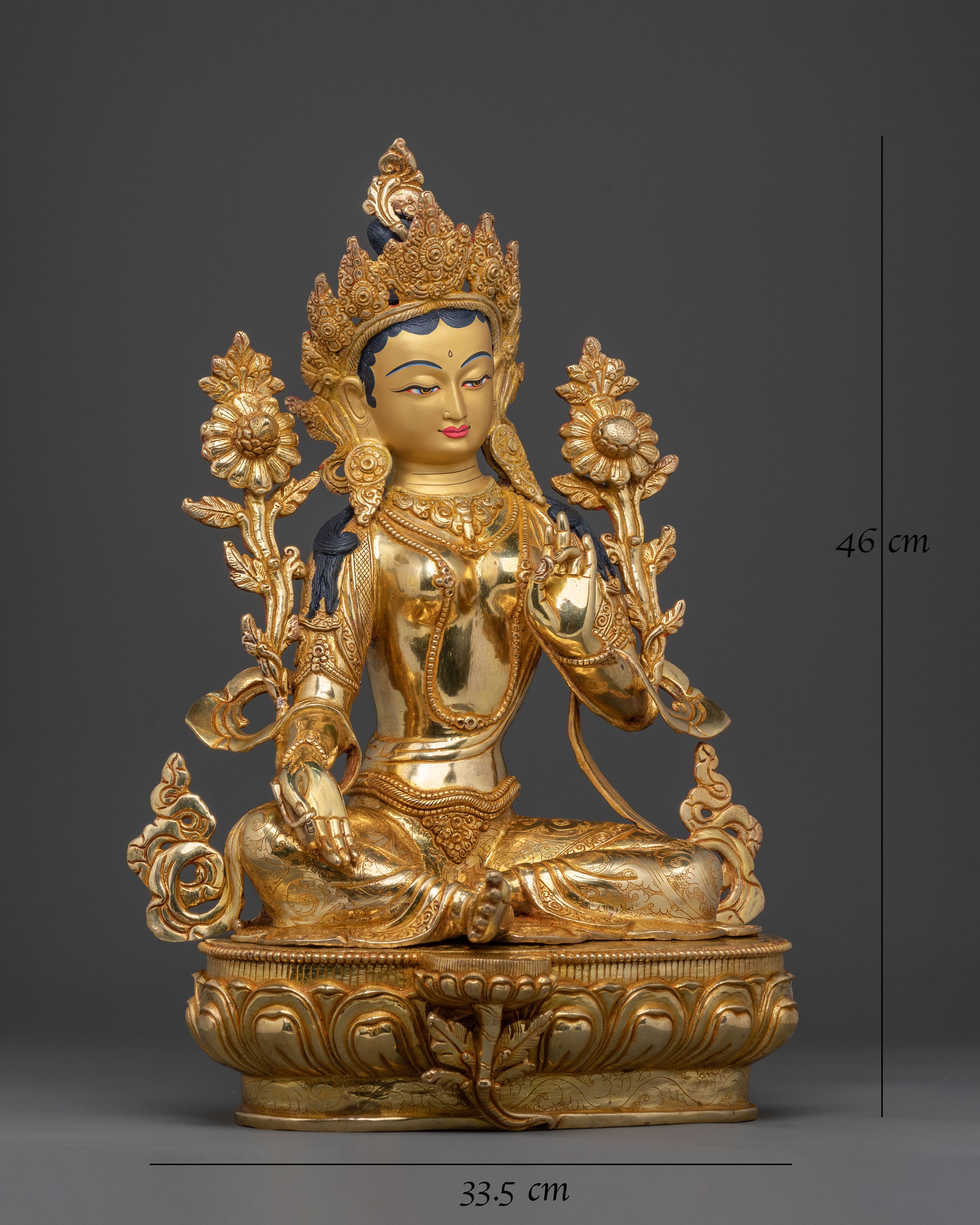 Buddhist Goddess Green Tara Spiritual Statue | Meditation and Protection Shrine