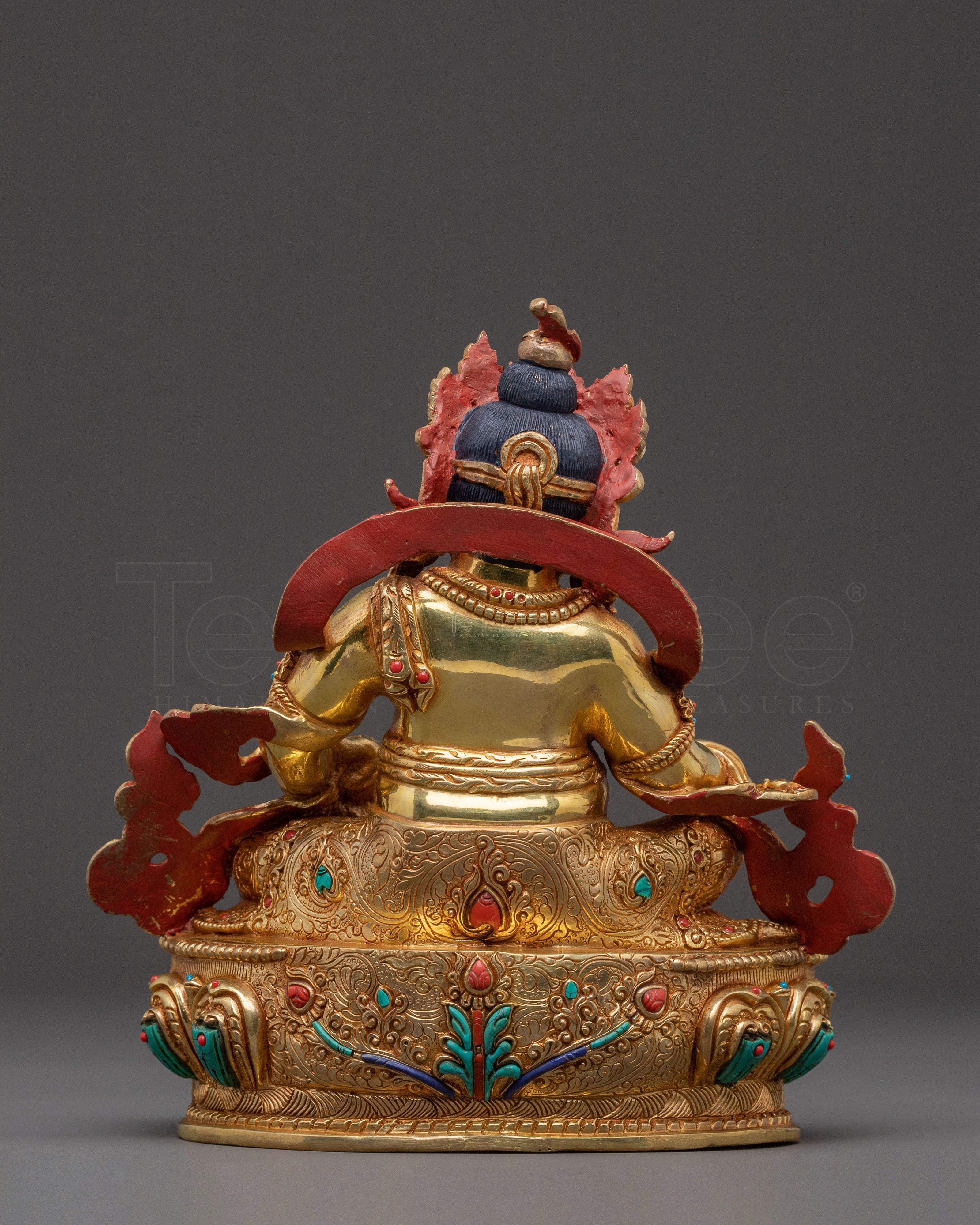 Blessed Statue Dzambhala: 24K Gold Gilded