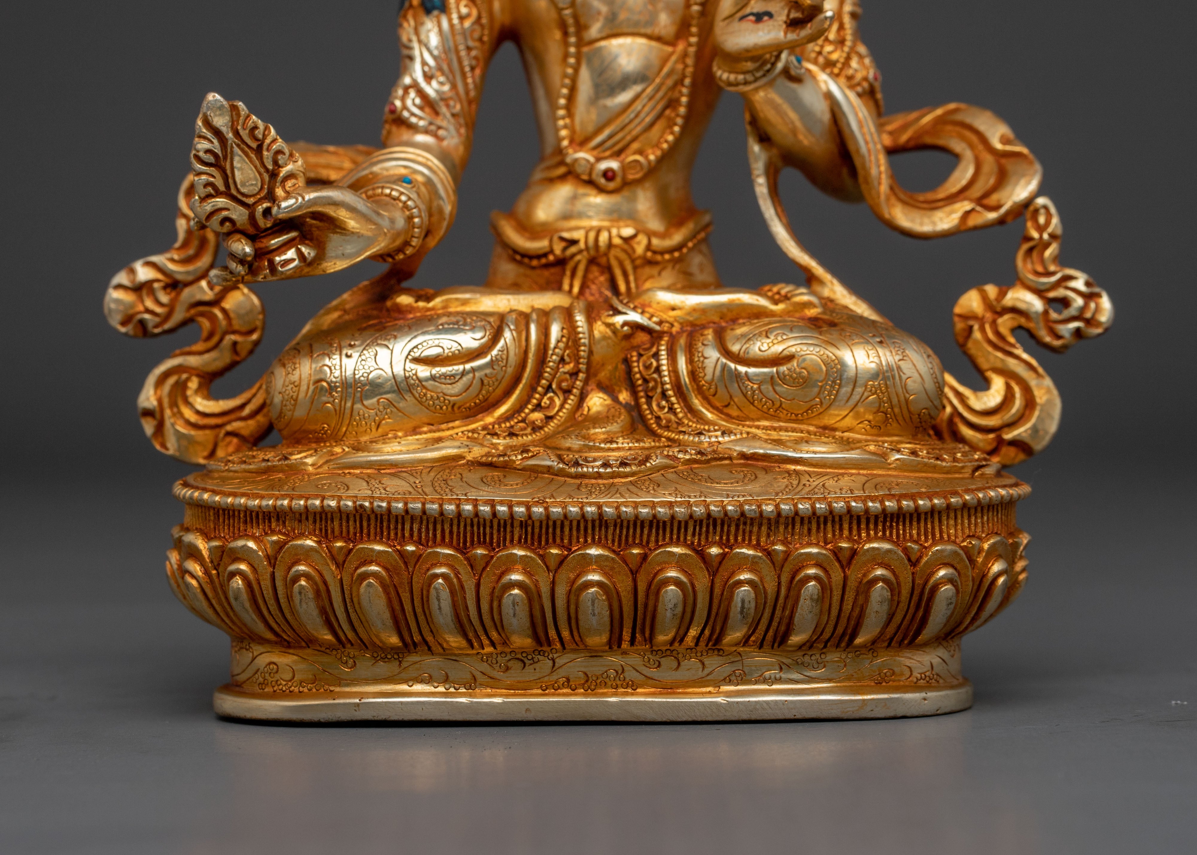 Dukar Statue | 24K Gold Gilded Buddhist Goddess
