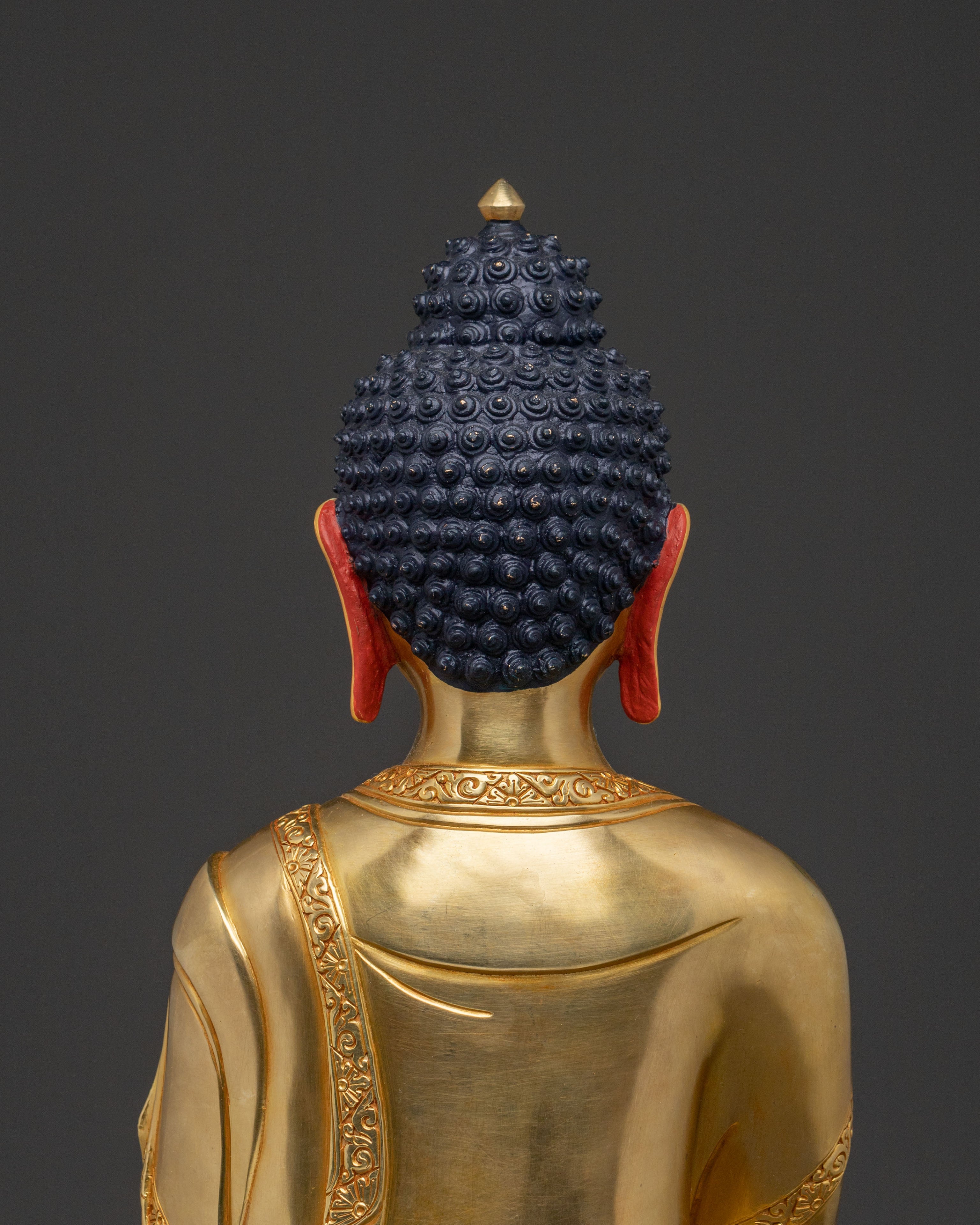 Shakyamuni Buddha Statue | 24K Gold Gilded Figure
