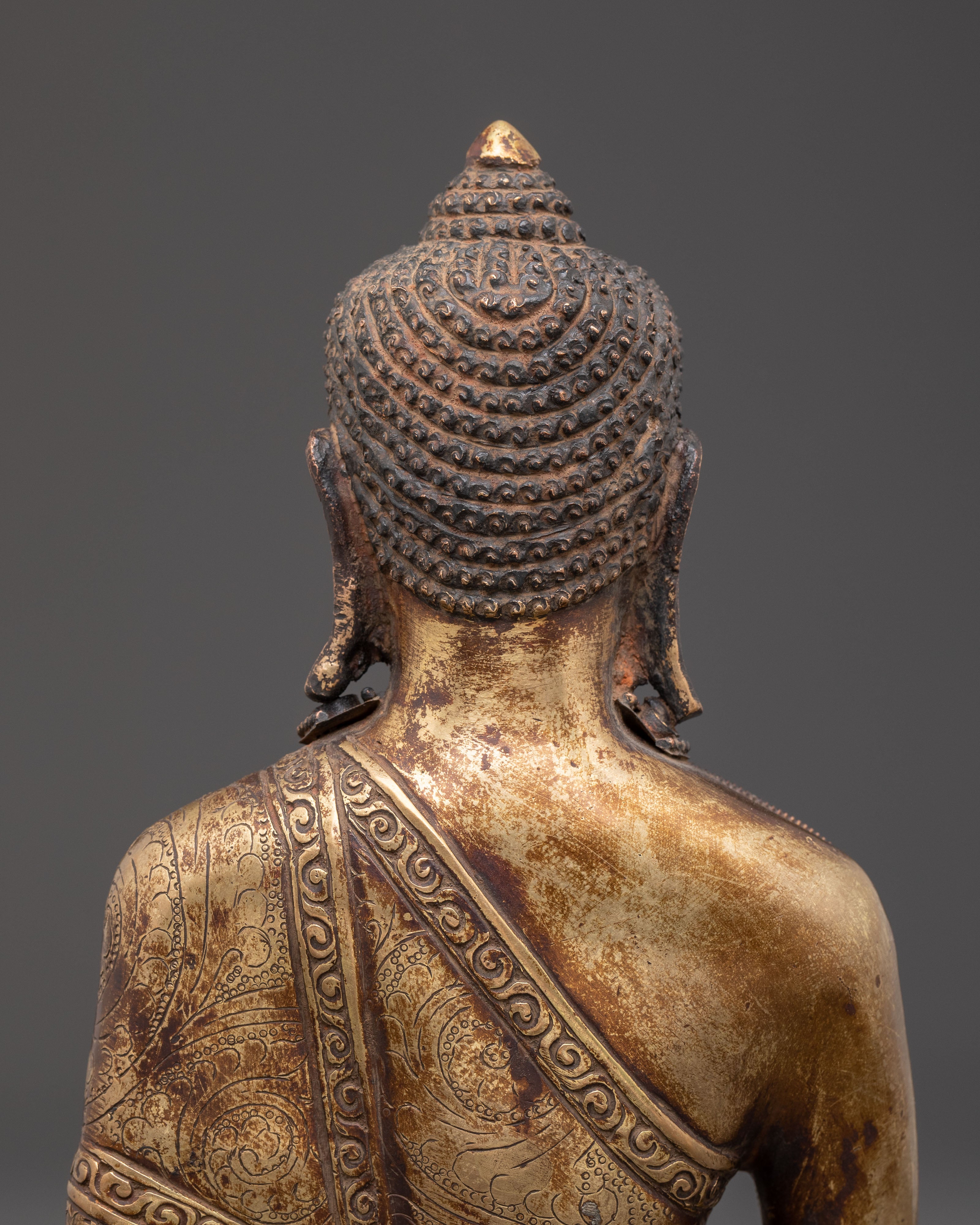 Nepalese Handmade Statue of Buddha Shakyamuni | Historical Buddha