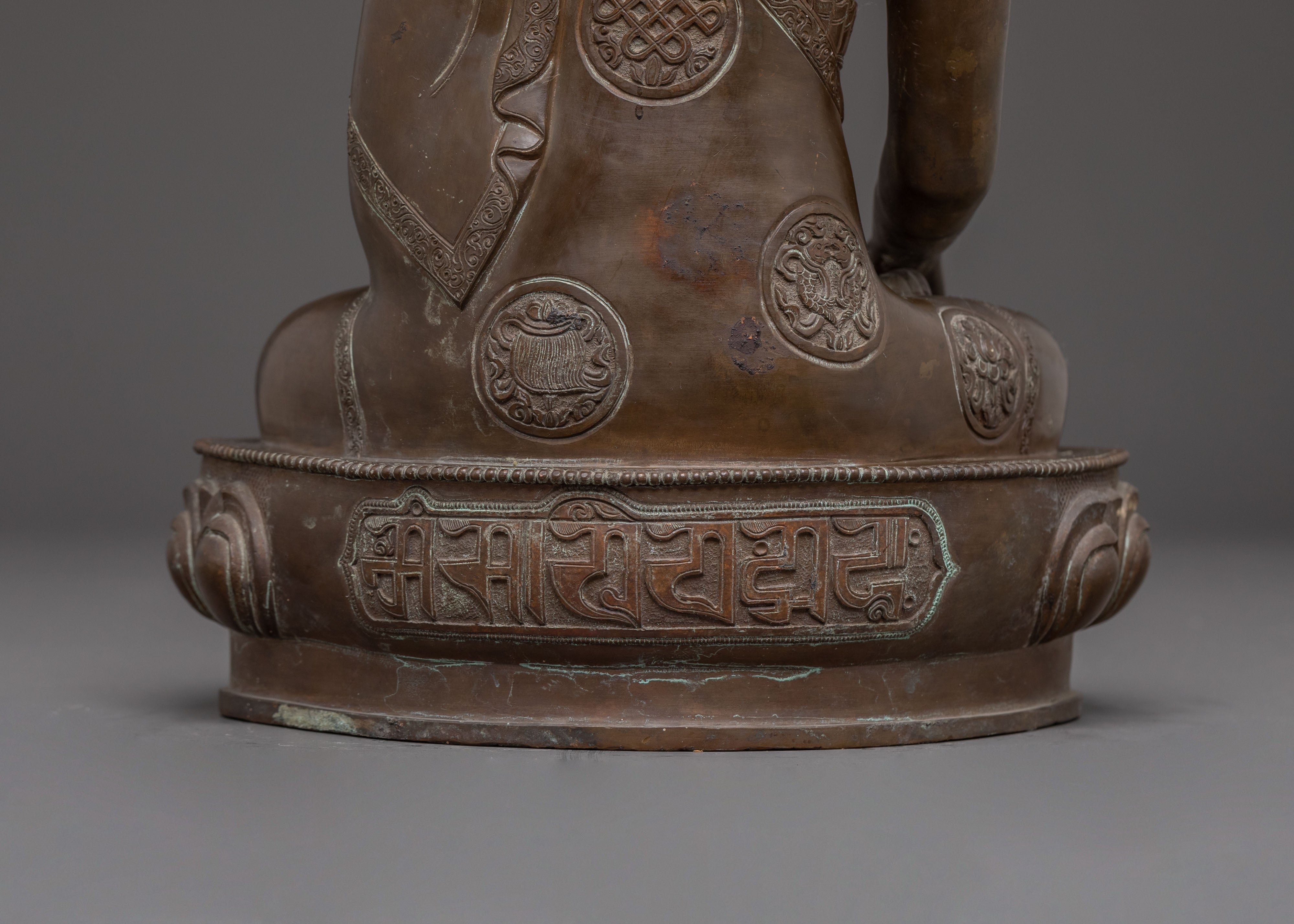 Teacher of Dharma Oxidized Buddha Shakyamuni Statue – Antique Copper