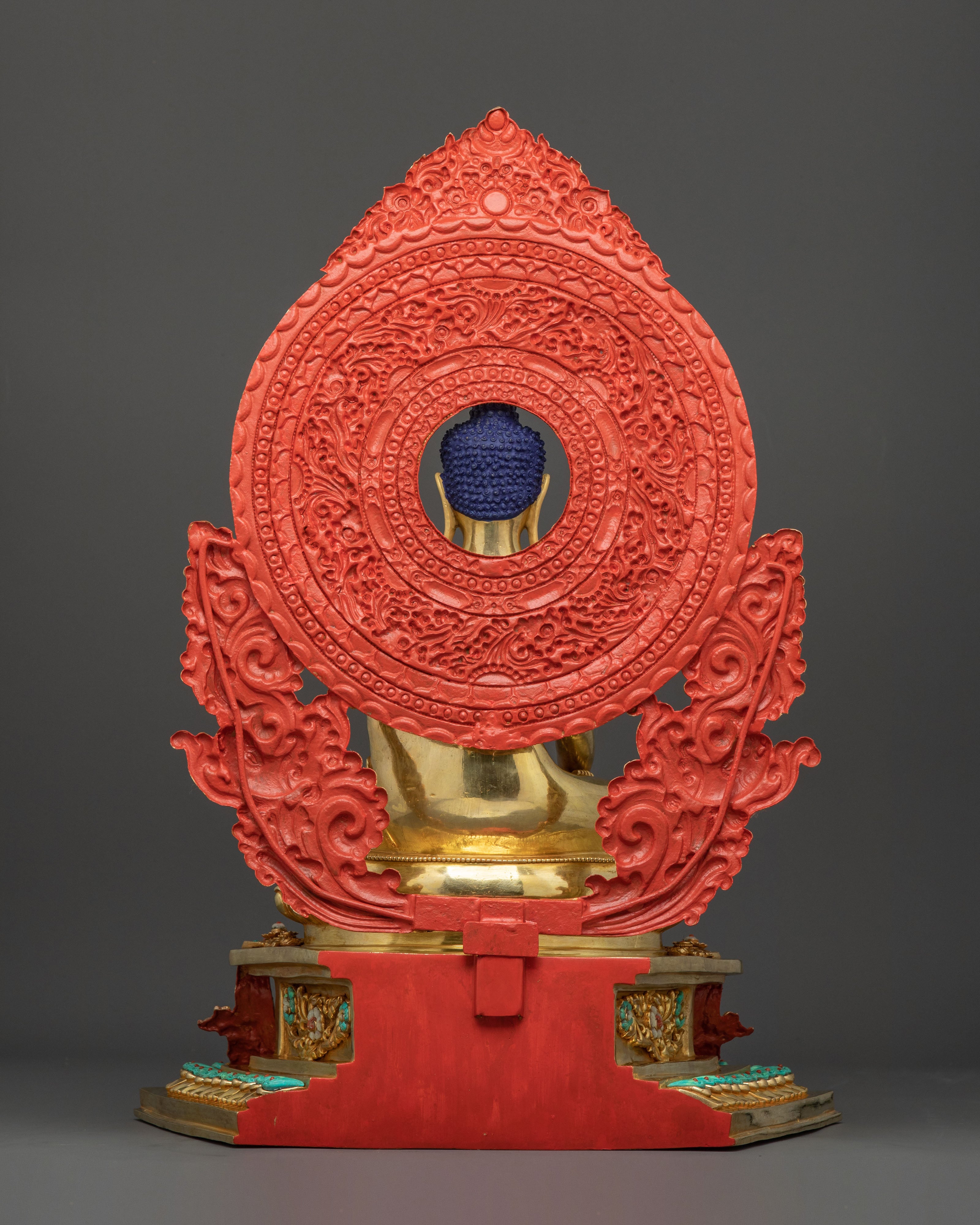 Handcrafted Shakyamuni Buddha Statue with Throne