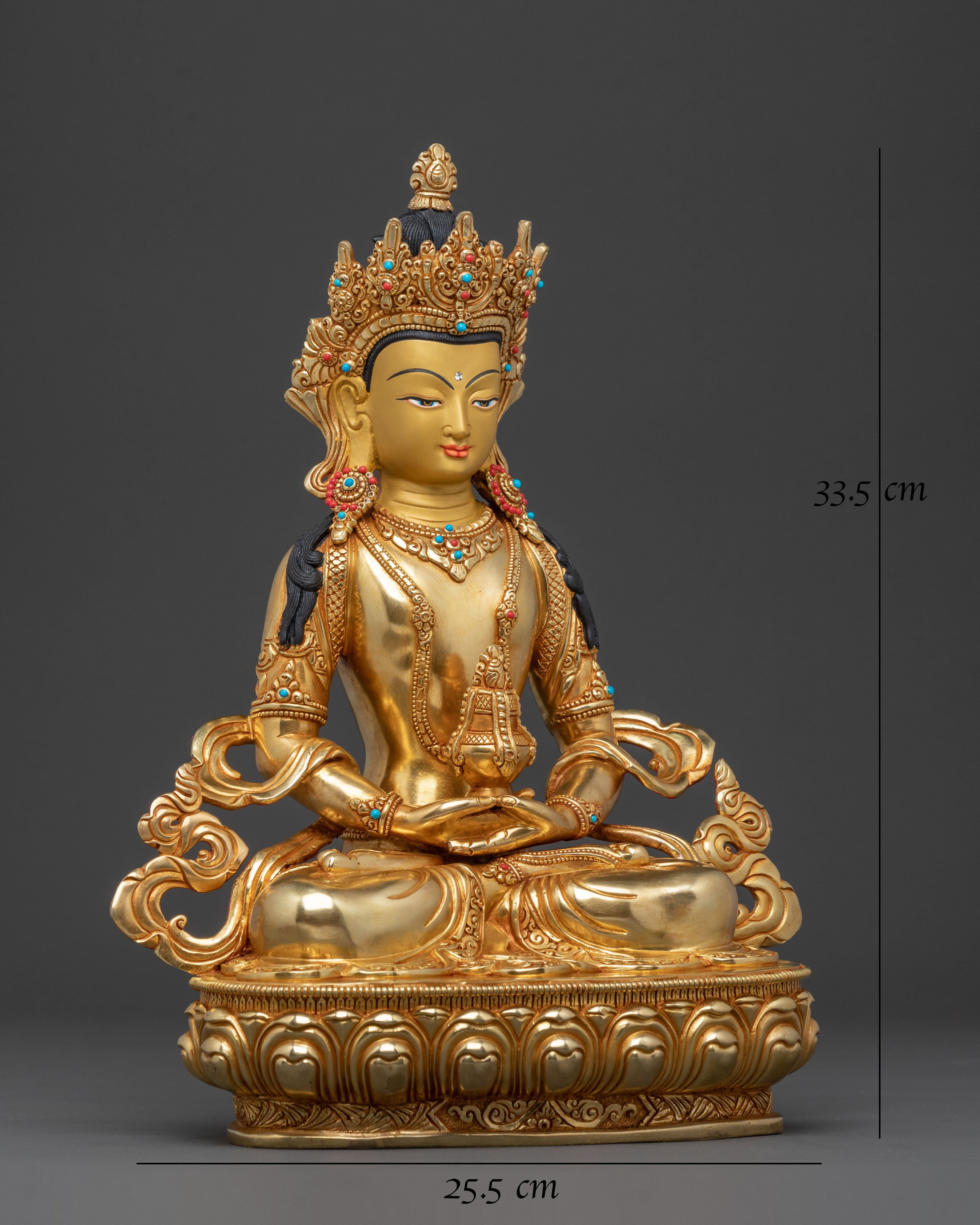 Longevity Figurine Amitayus | Sacred Buddhist Altar Decor