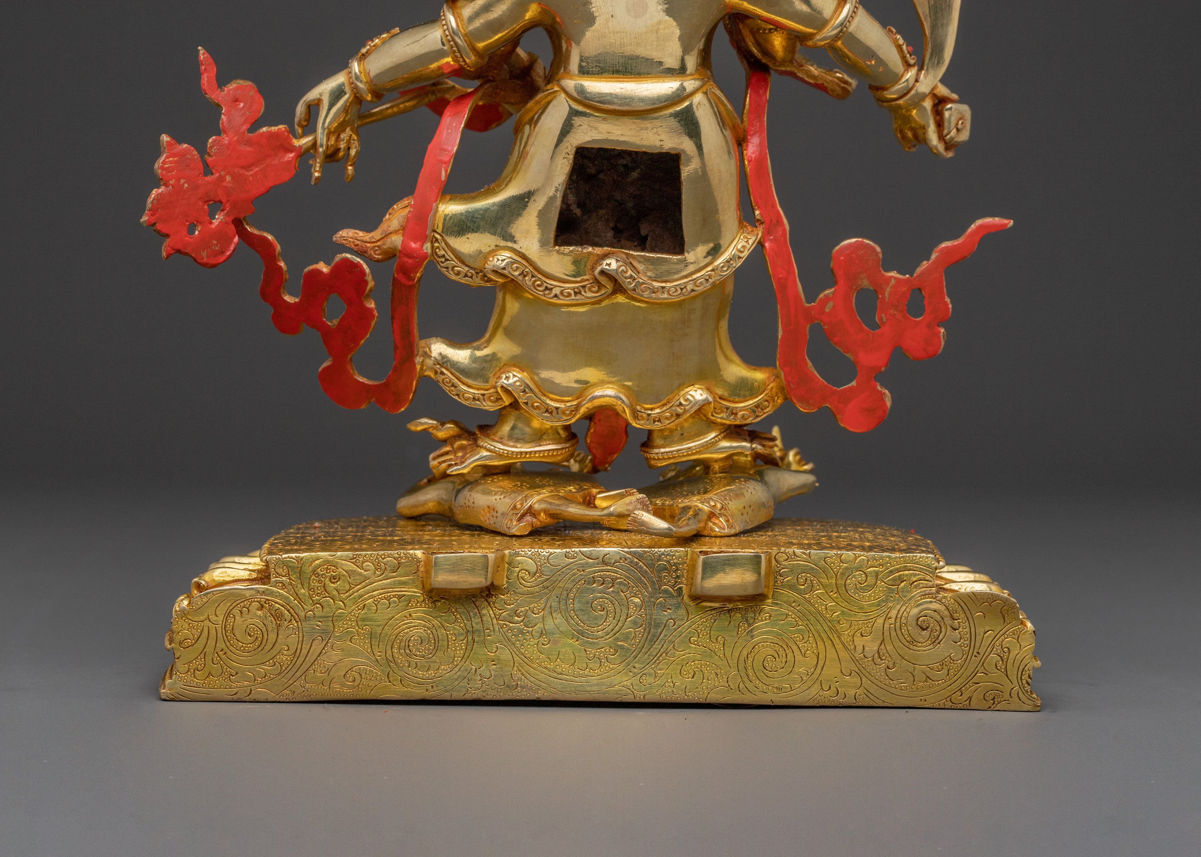 White mahakala Divine Statue