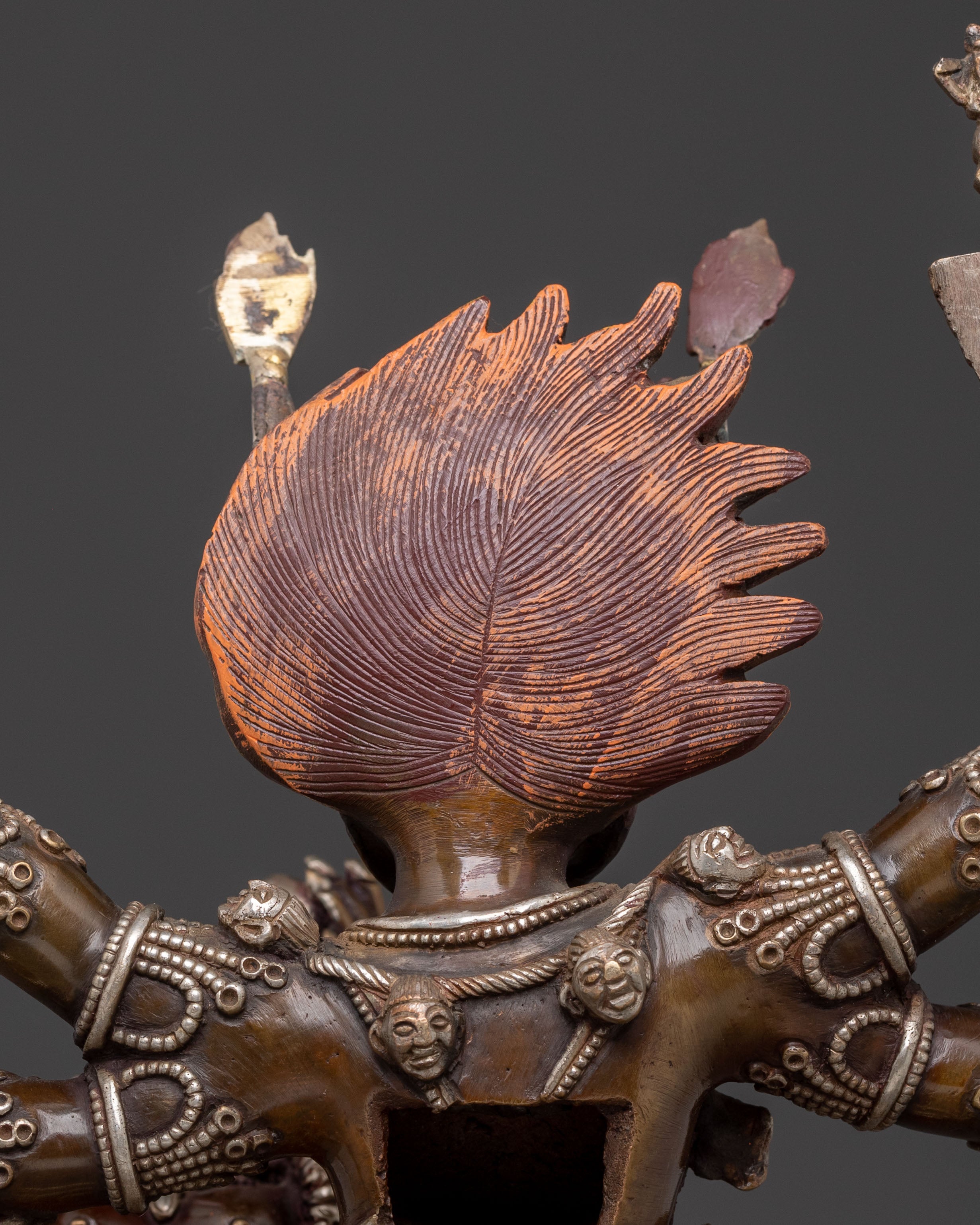 Handcrafted Statue of Yamantaka With Consort – Oxidized Copper Art