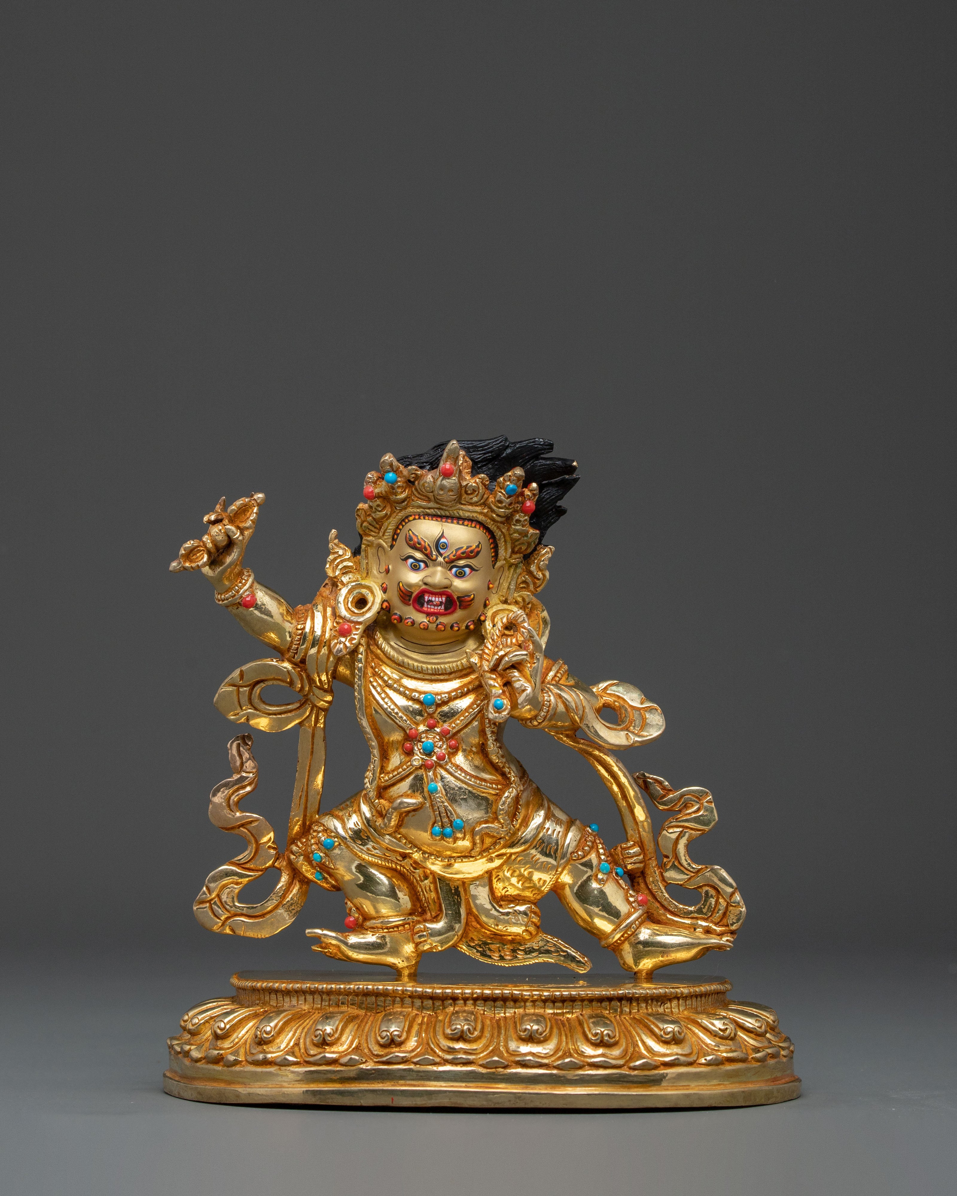 Protector Figure: Vajrapani 24k Gold Gilded Statue
