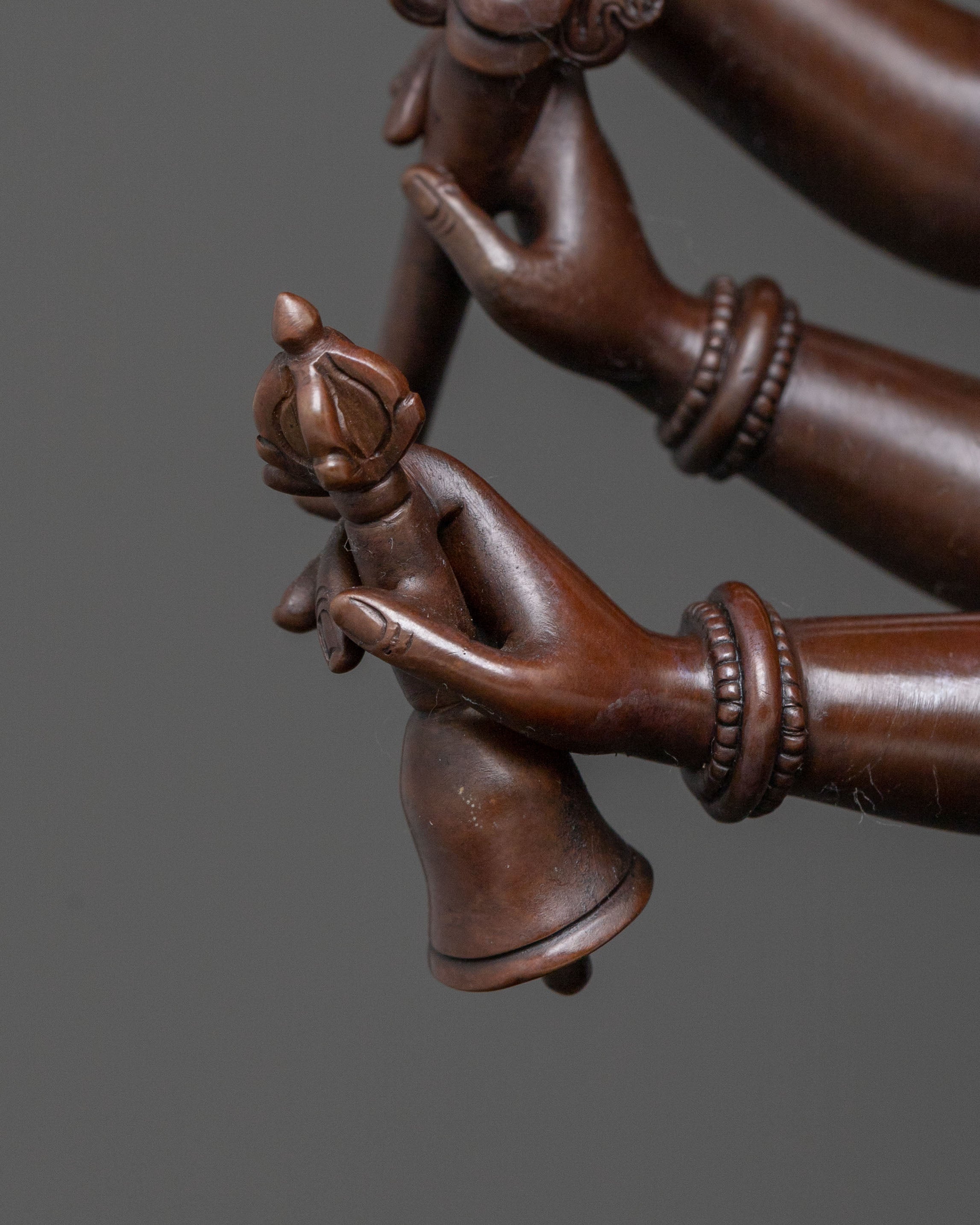 Goddess Siddhi Laxmi: Oxidized Copper Figurine
