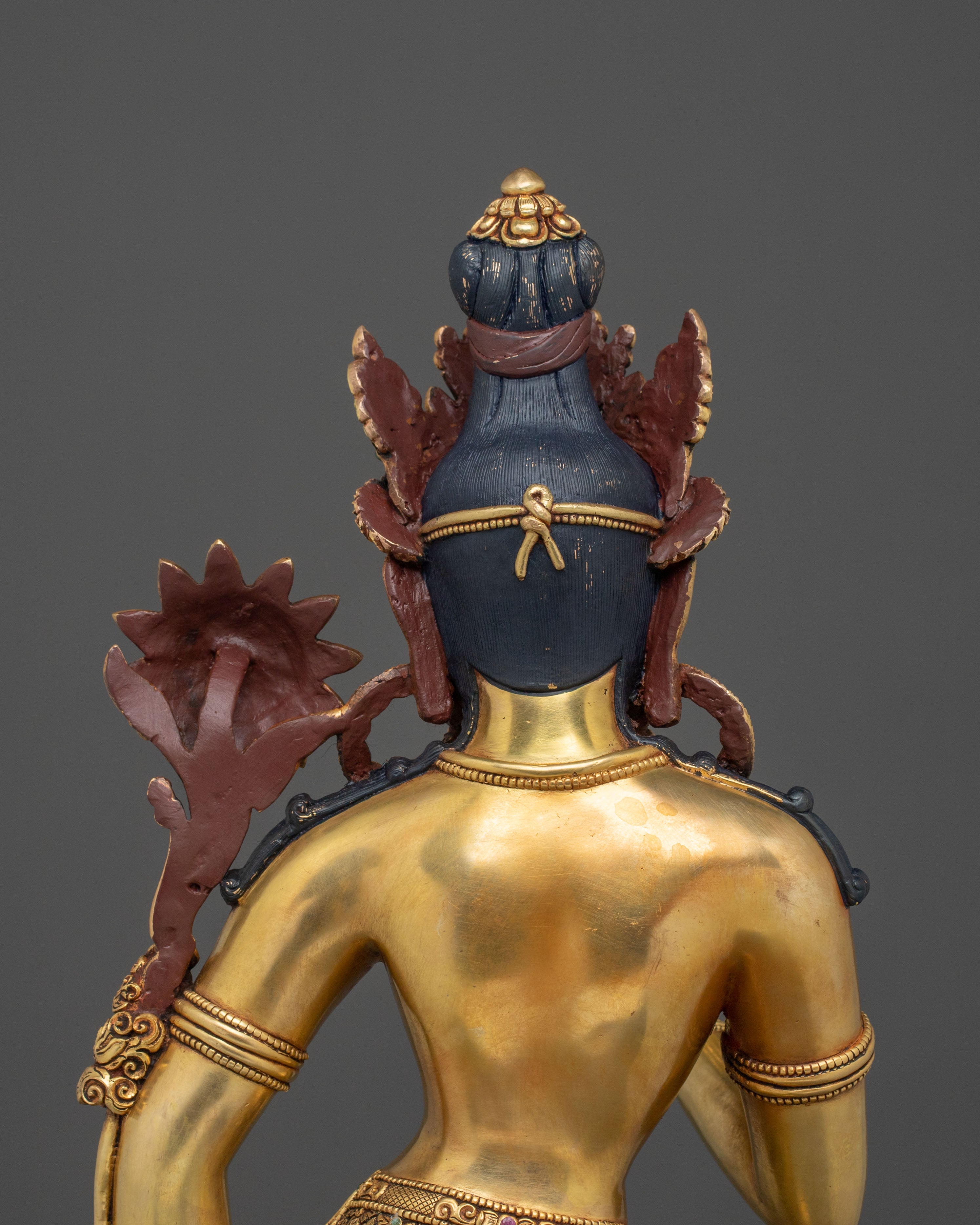 Standing Green Tara with 24K Gold Gilding