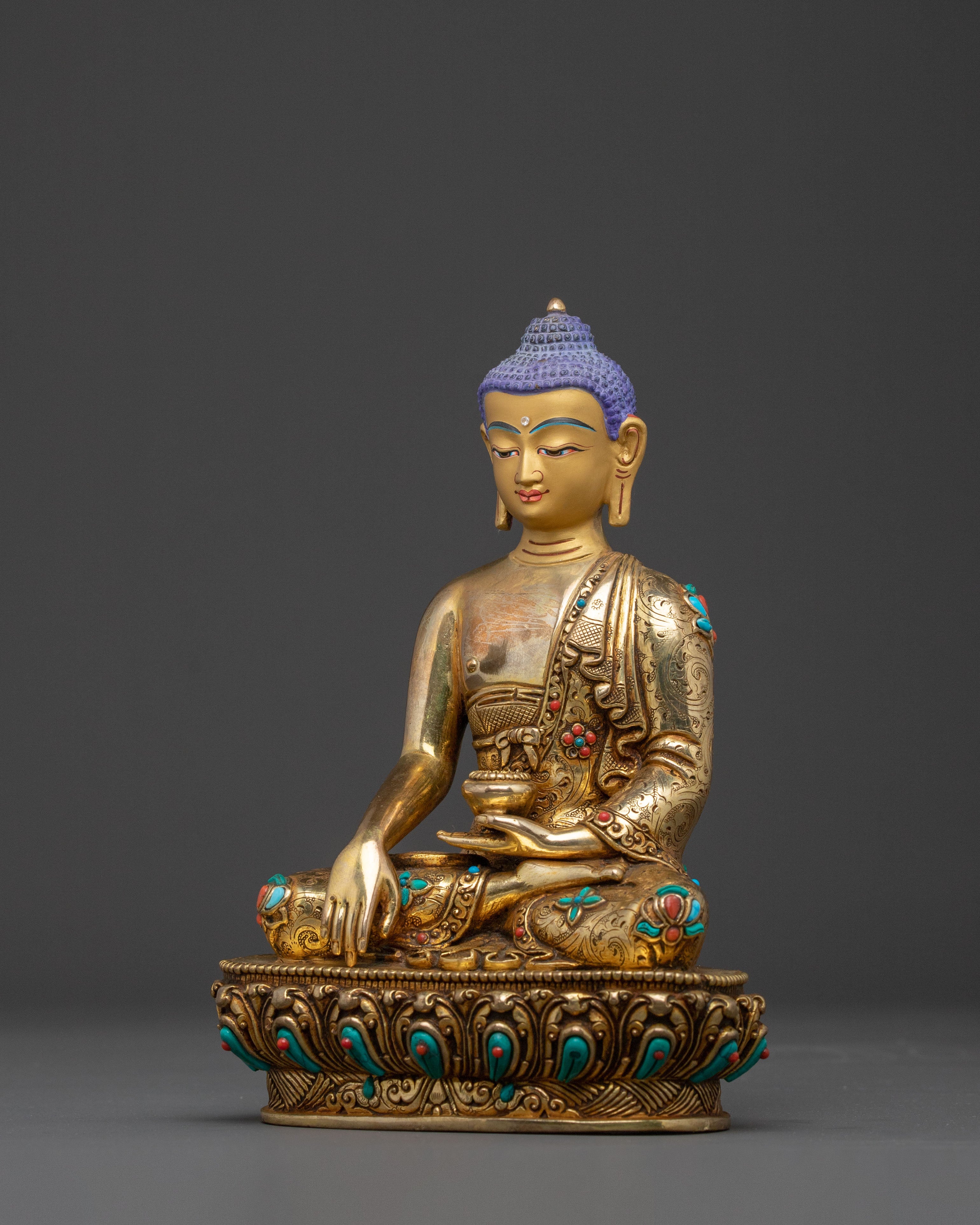 24K Gold Gilded Copper Shakyamuni Buddha Statue: A Premium Masterpiece