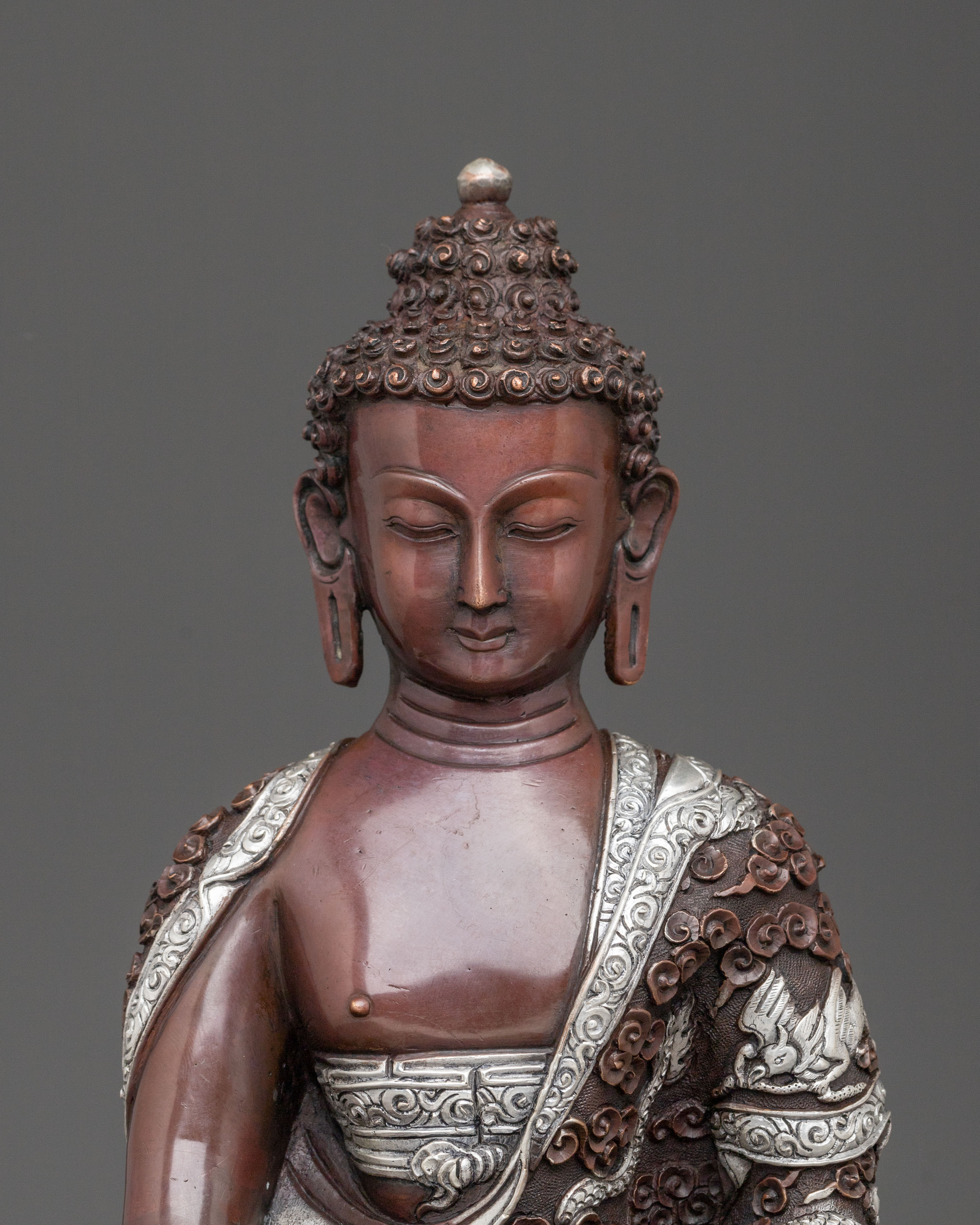 Hand Carved Shakyamuni Buddha Himalayan Sculpture