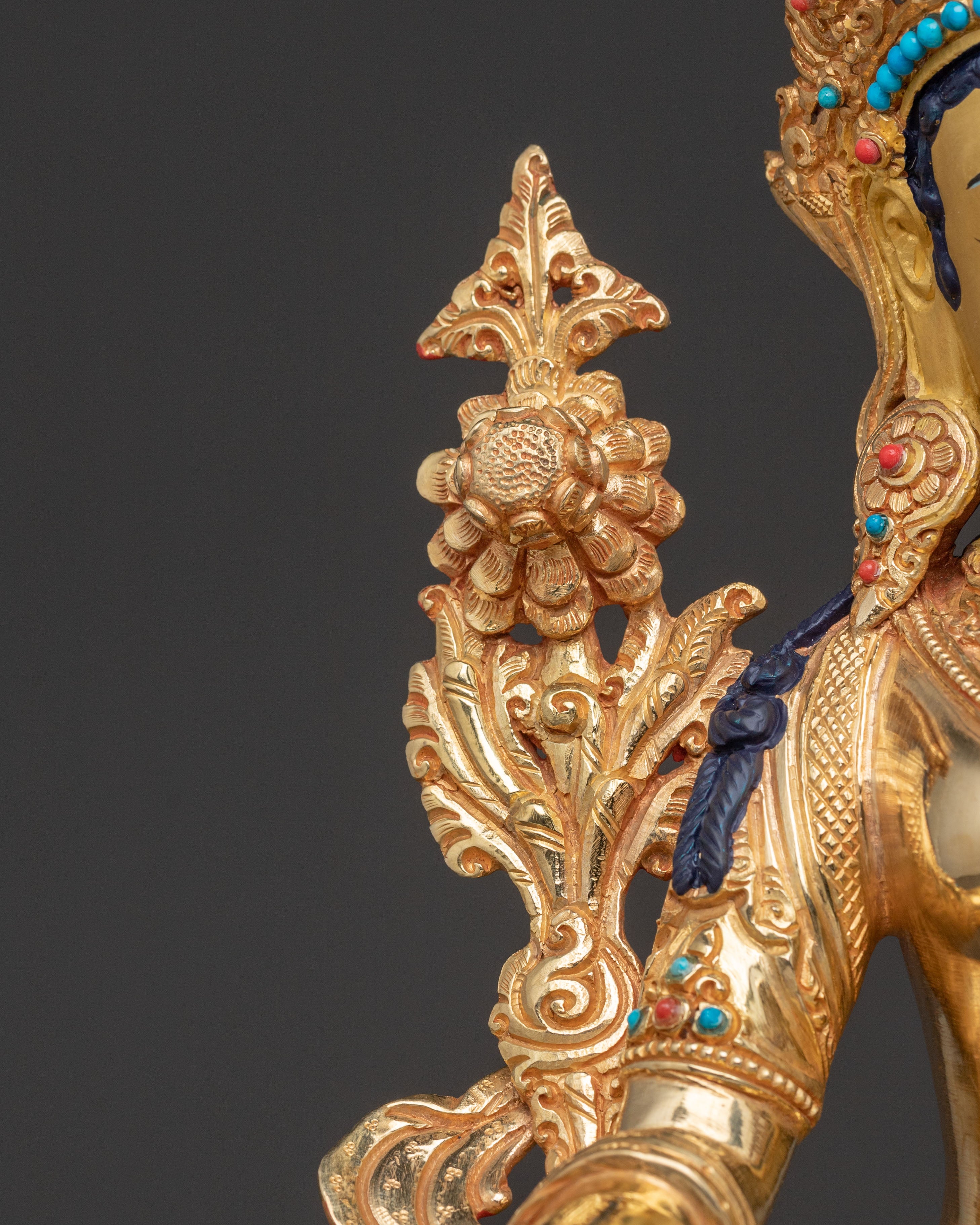 White Tara Healing Deity Sculpture: Handcrafted Serenity