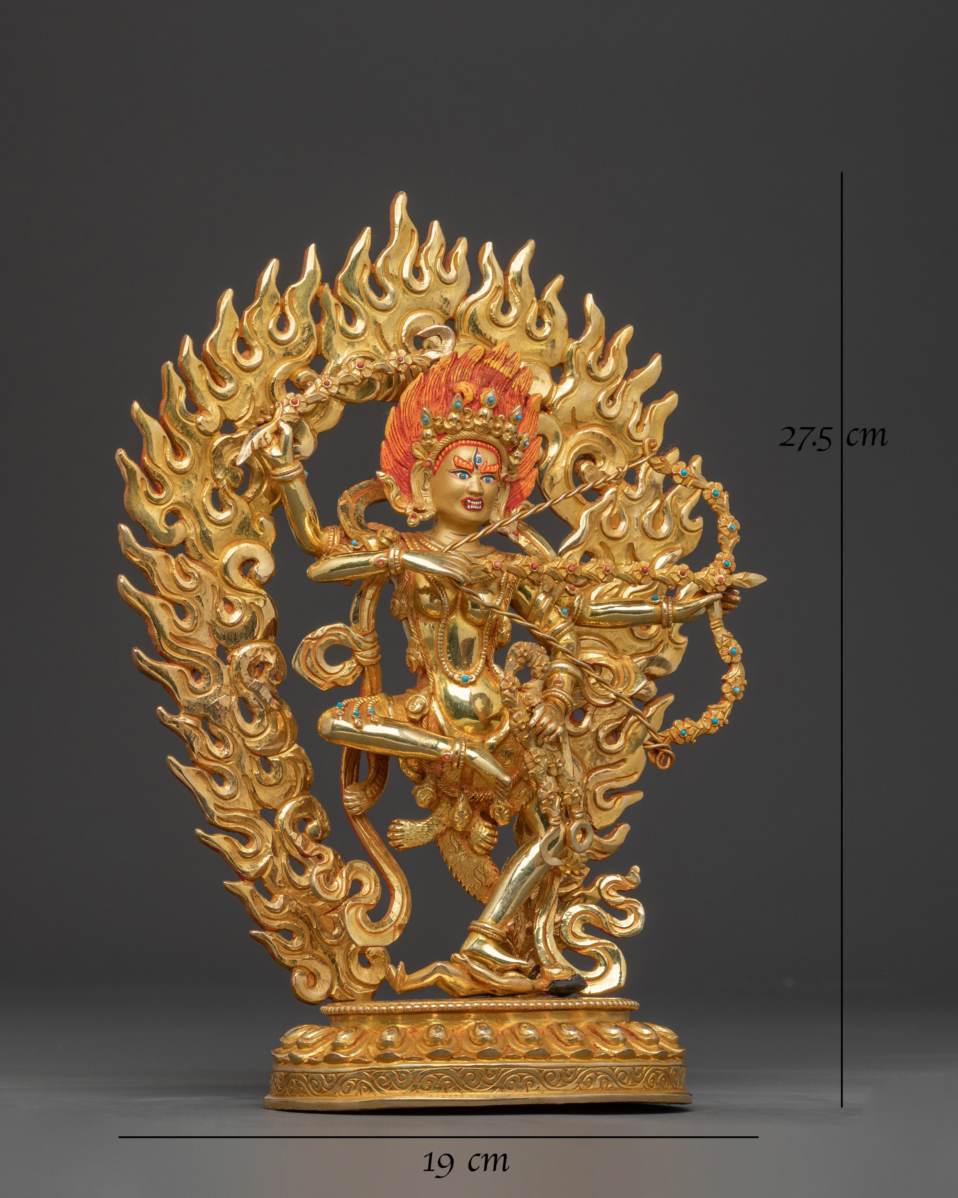 Kurukulla Spiritual Figurine | Divine Enchantress Dakini Sculpture