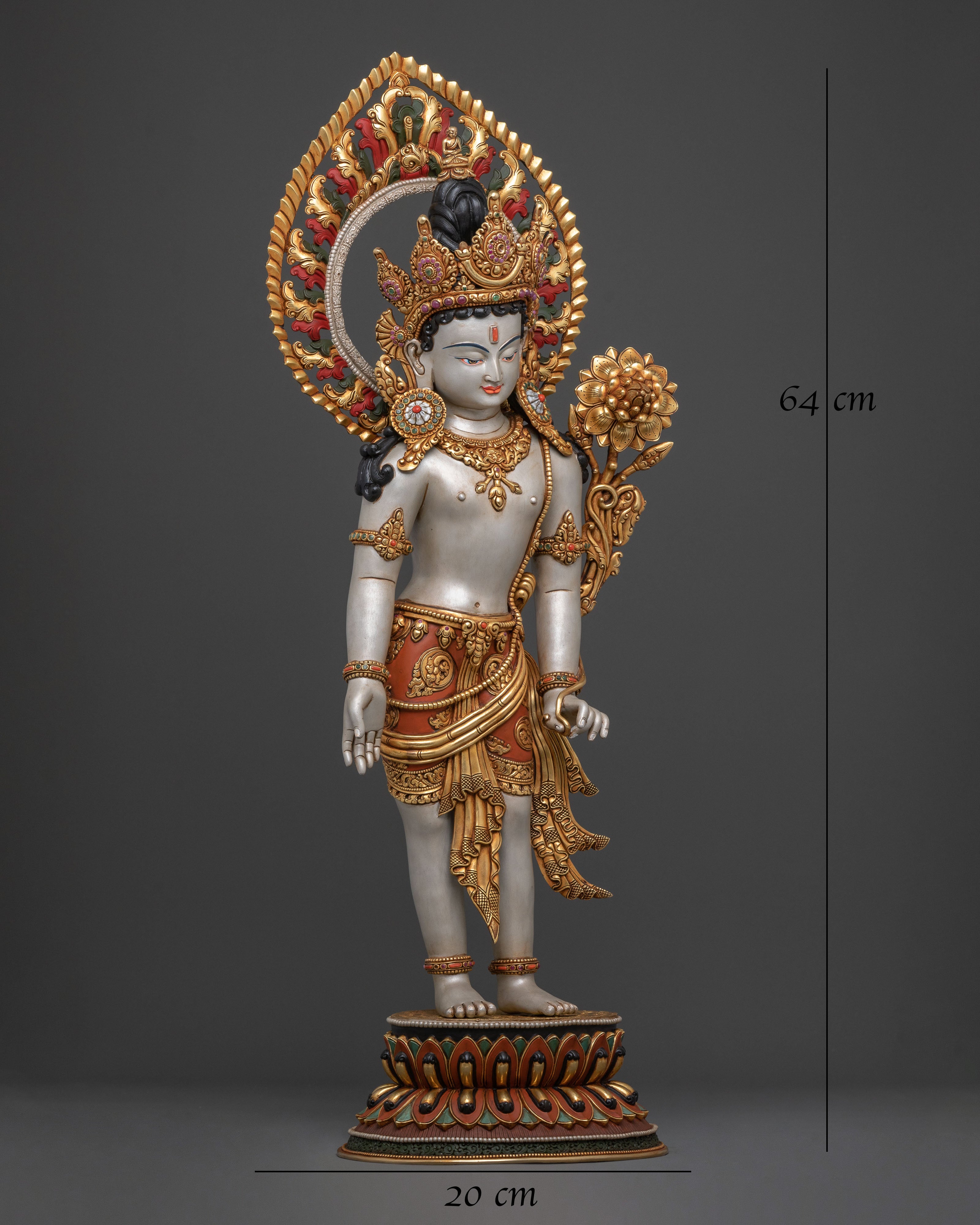 Lokeshwor Bodhisattva Sculpture | Meditation Altar Decor