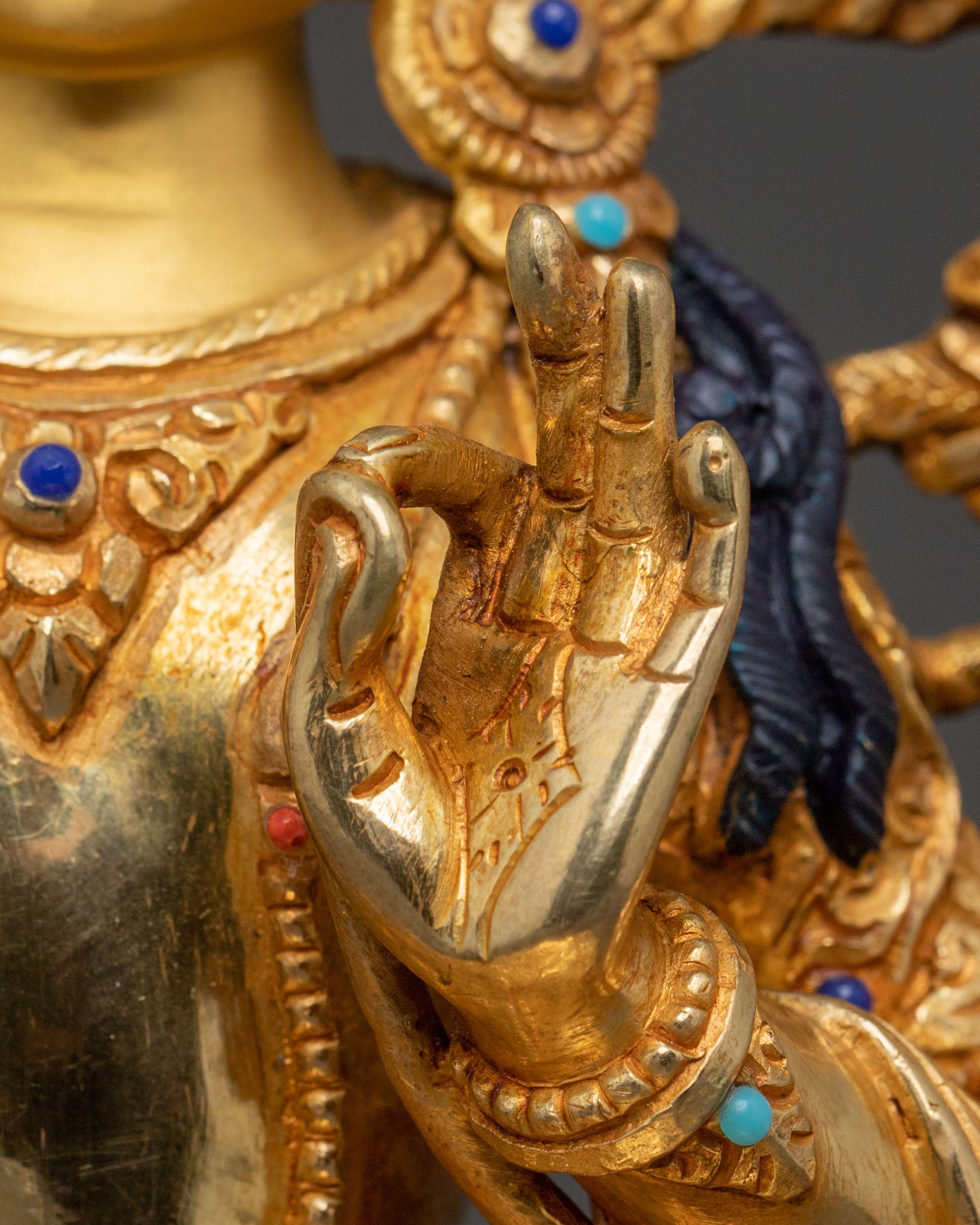 Manjushri Golden Sculpture | Bodhisattva of Wisdom
