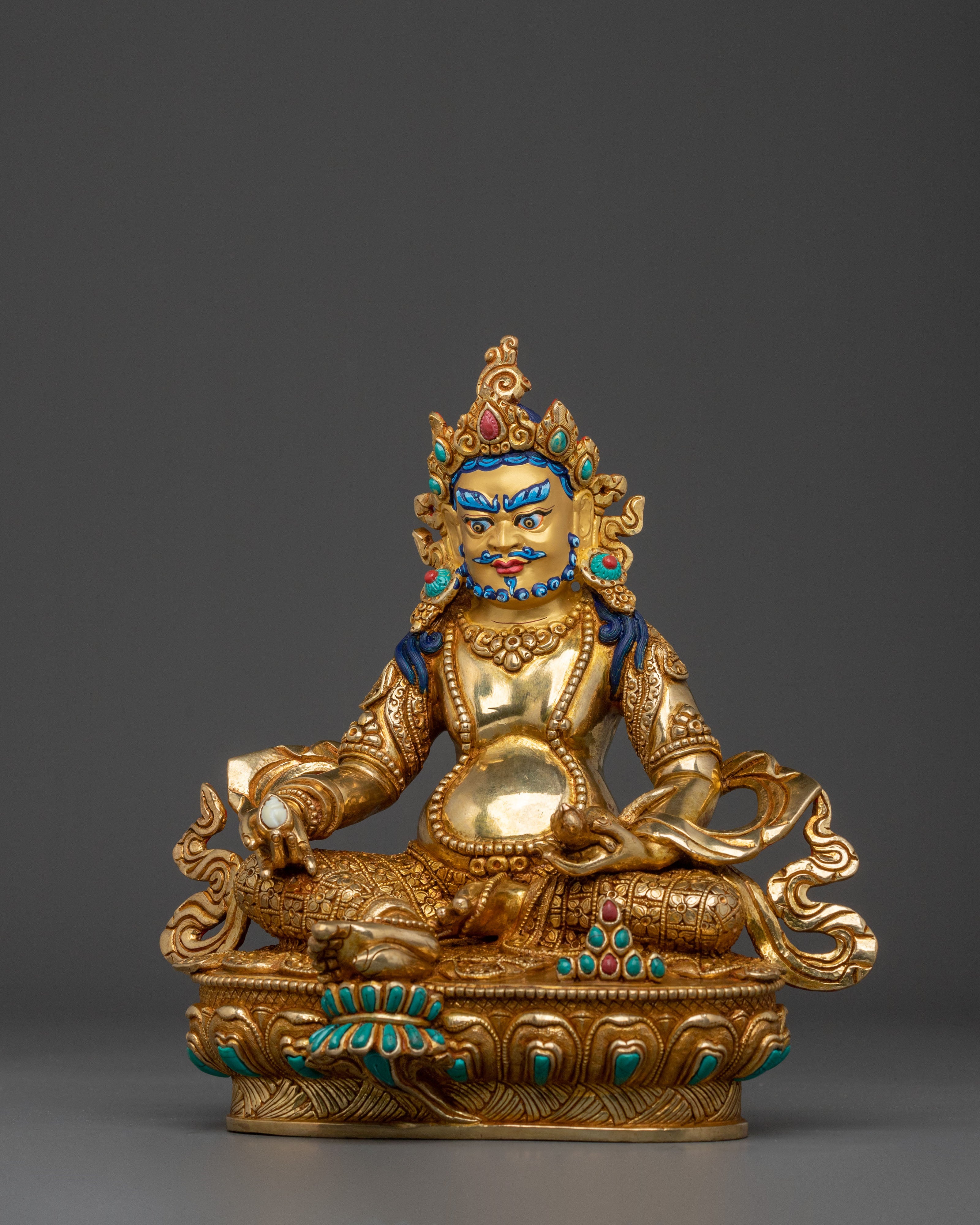 Tibetan Deity Dzambhala Figurine | God of Wealth