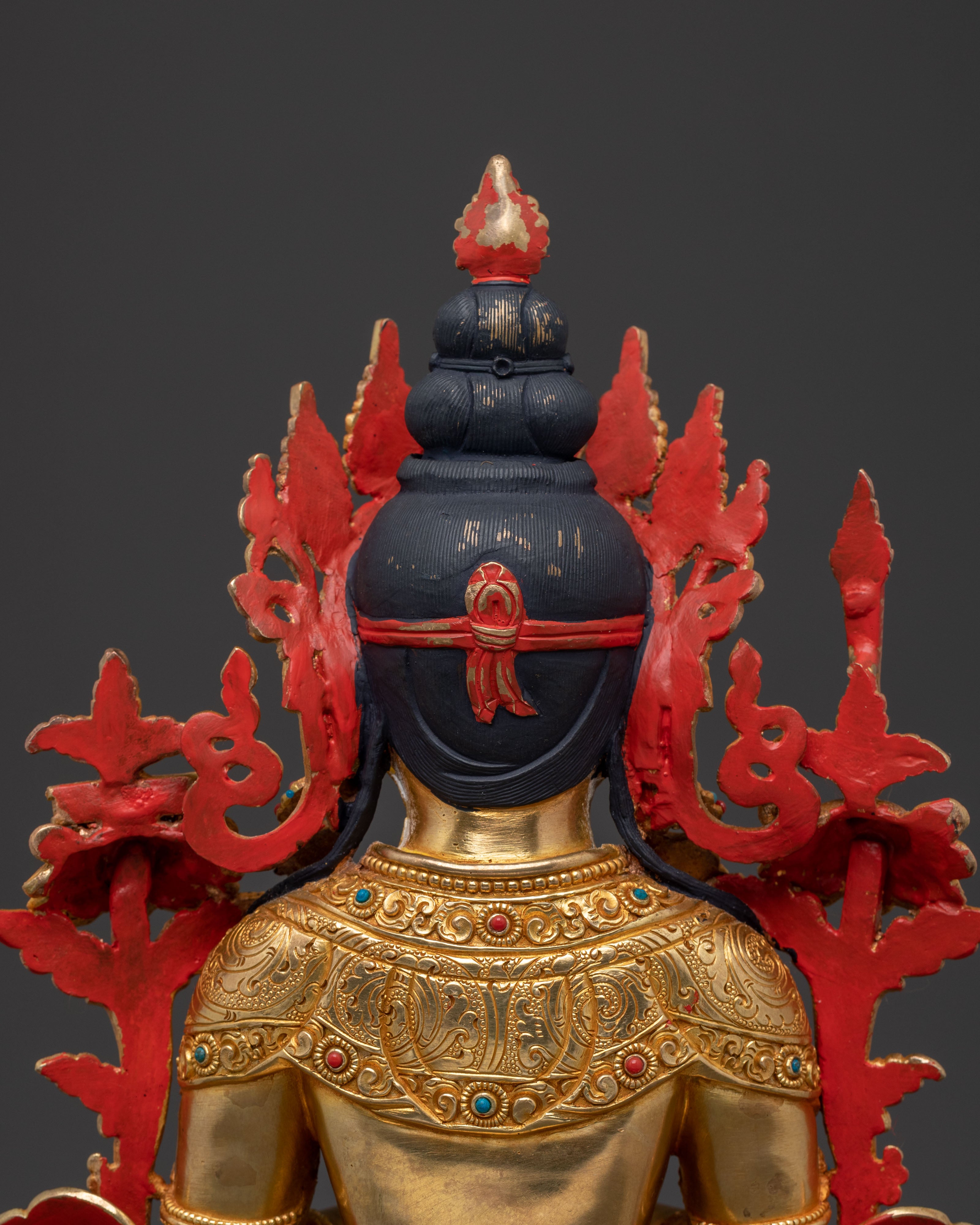 Bodhisattva Tikshna Manjushri Statue: Golden Handcrafted Sculpture