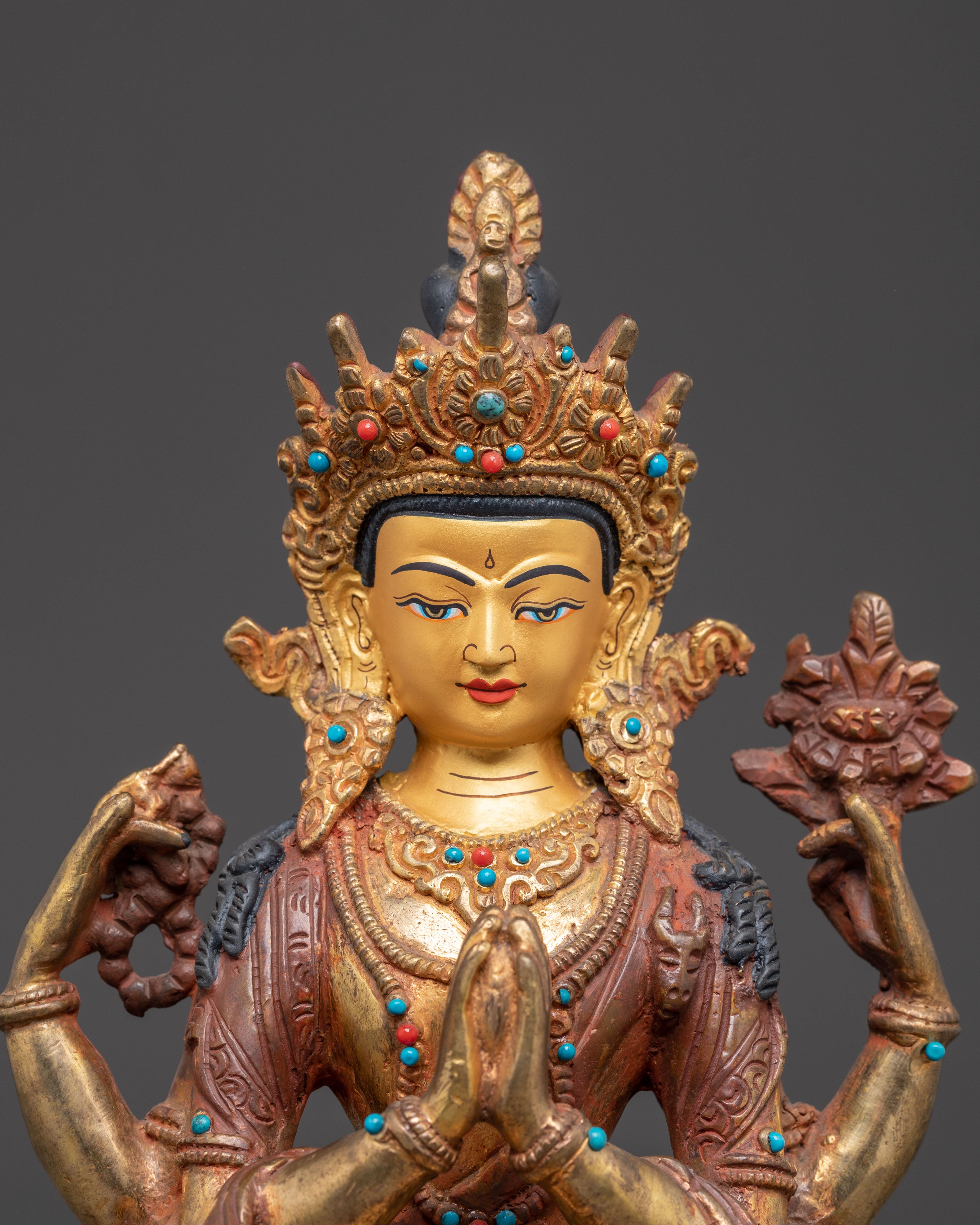 Chenrezig Tibetan Buddha Statue | Compassion and Serenity