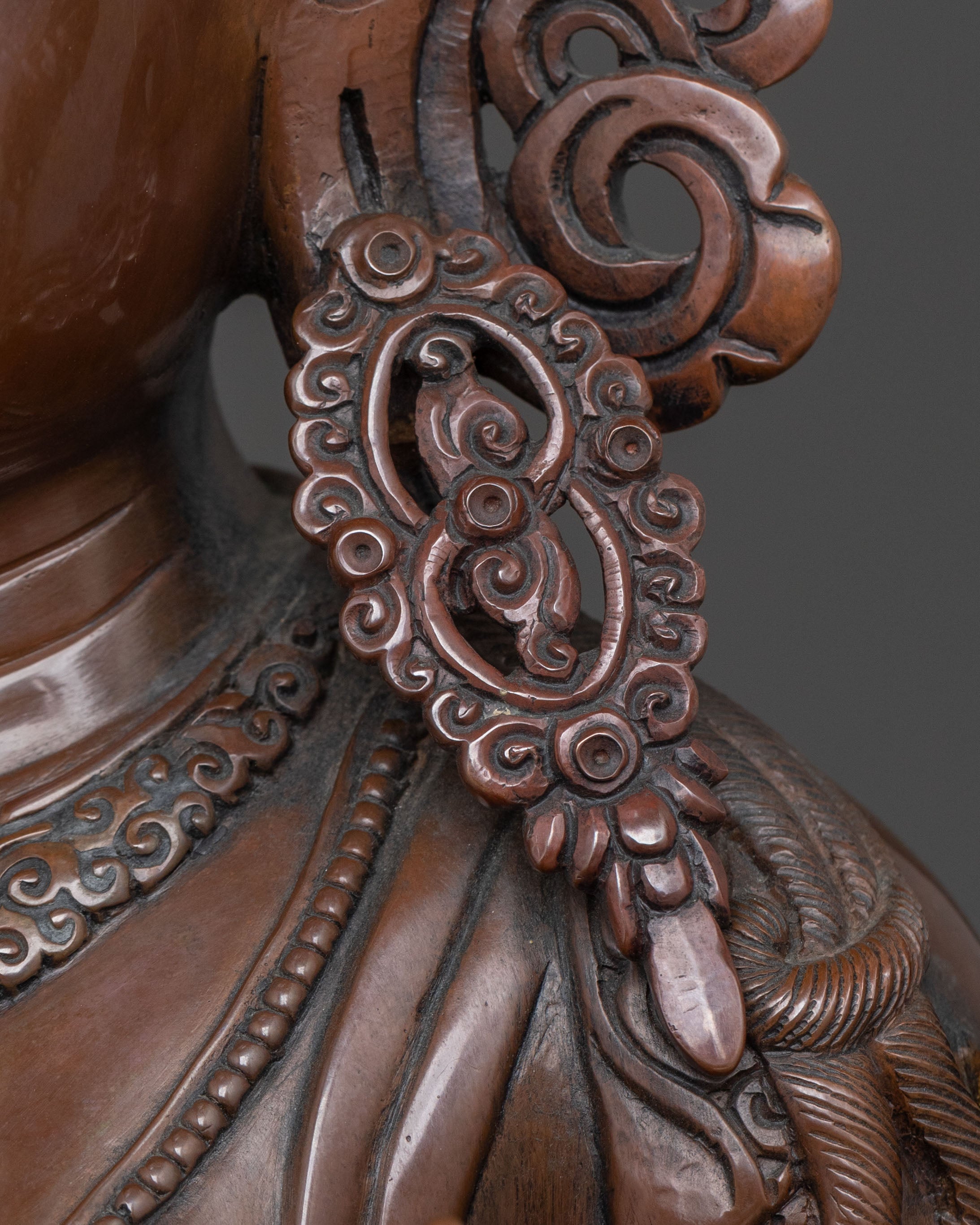 Goddess White Tara Statue | Oxidized Copper Figurine