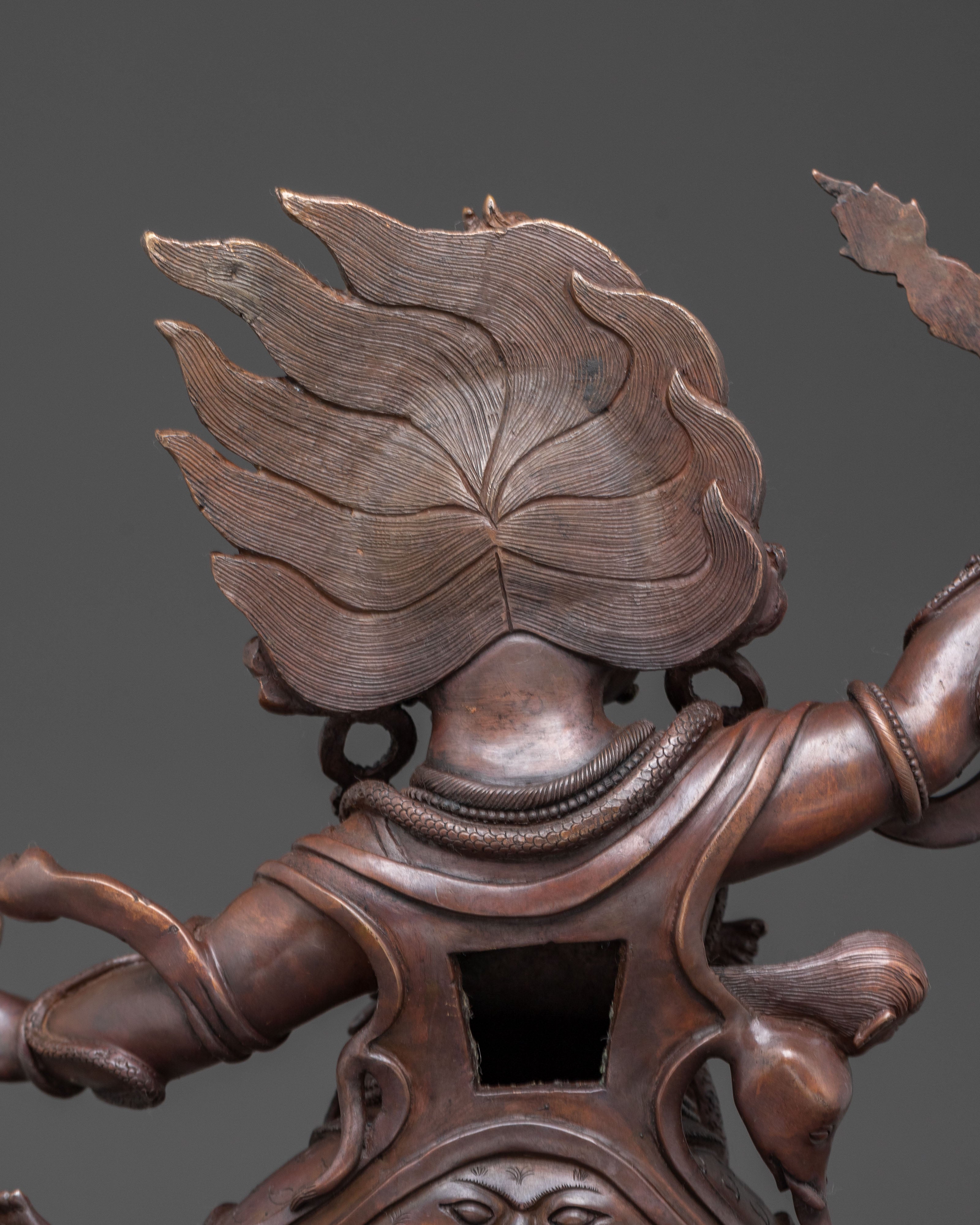 DandaPani Copper Statue - Oxidized Finish